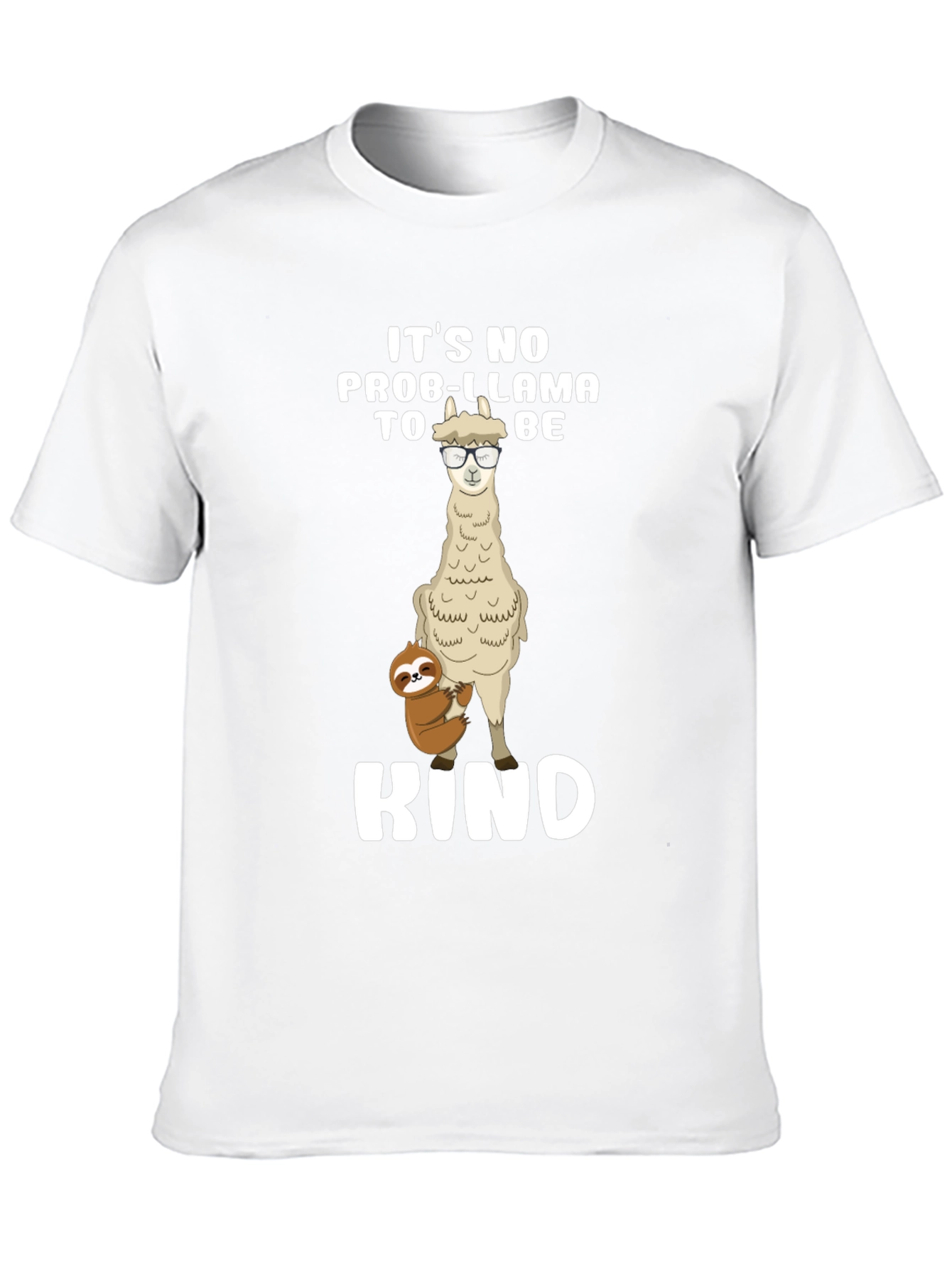 Black No Prob-Llama To Be Kind Black T-Shirt view 10