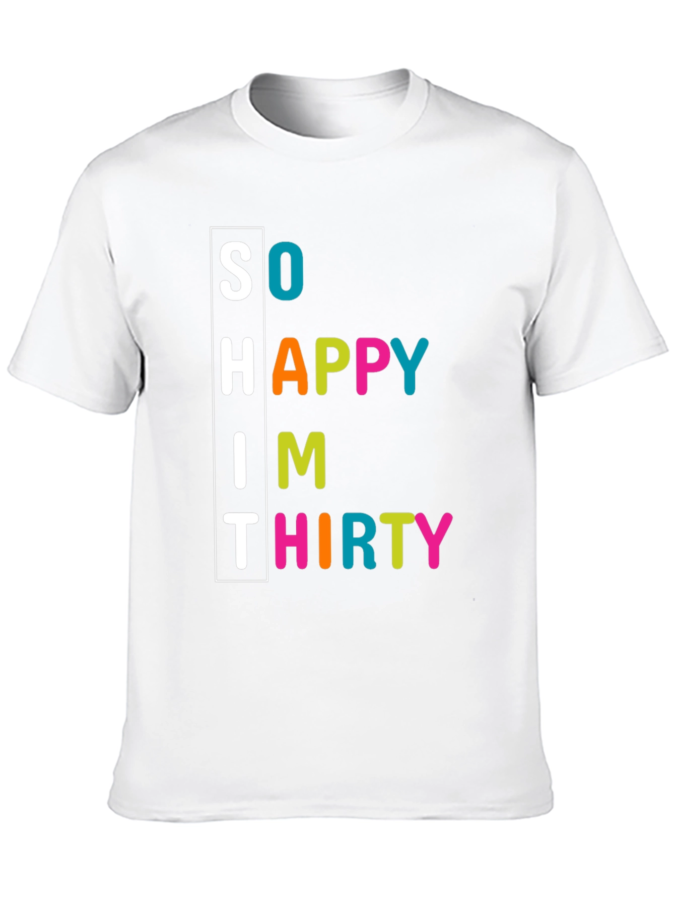 Black So Happy I'm Thirty T-Shirt - Birthday Celebration Tee view 10