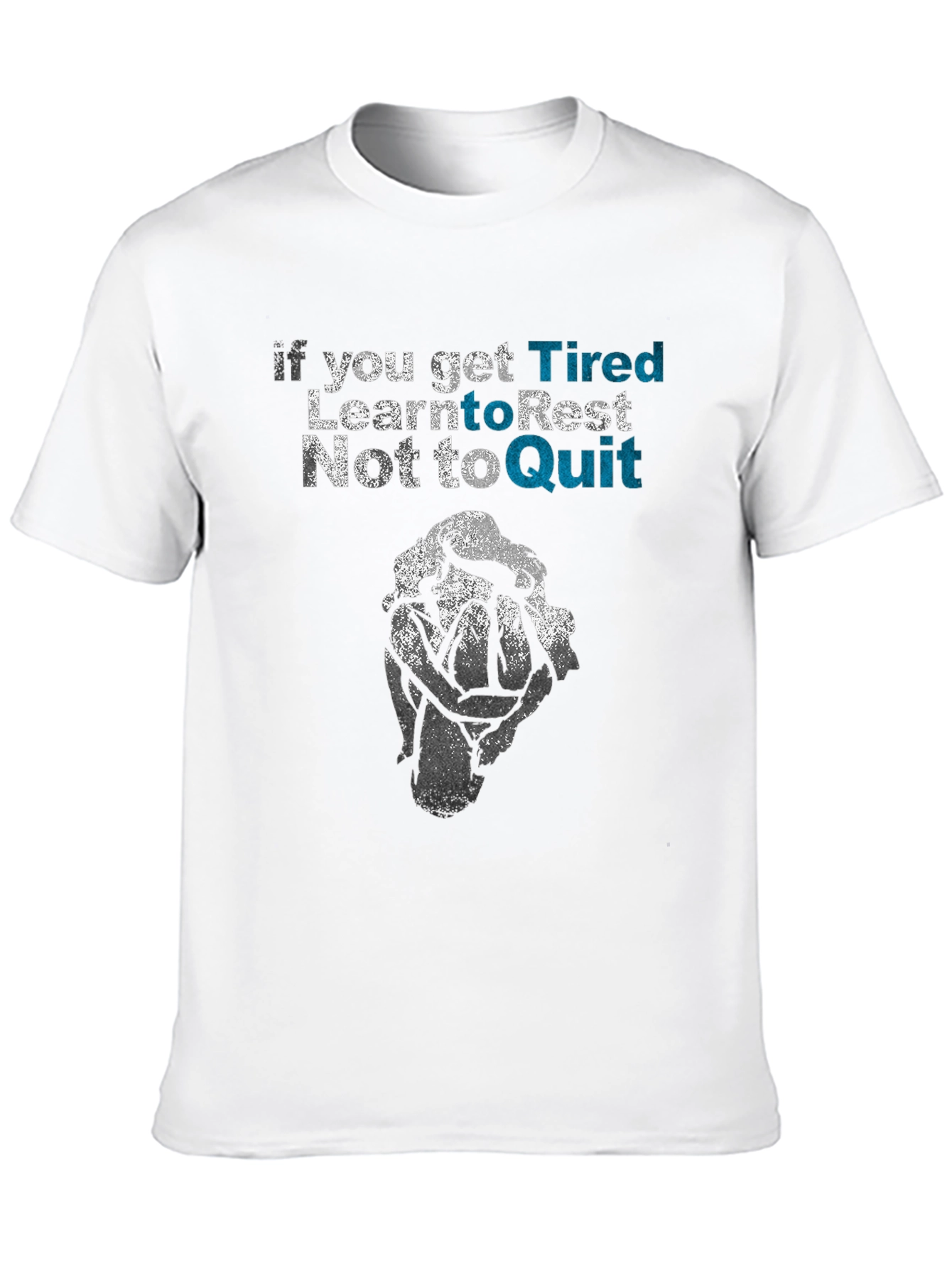 Black Motivational Graphic Tee: Rest, Don't Quit view 10