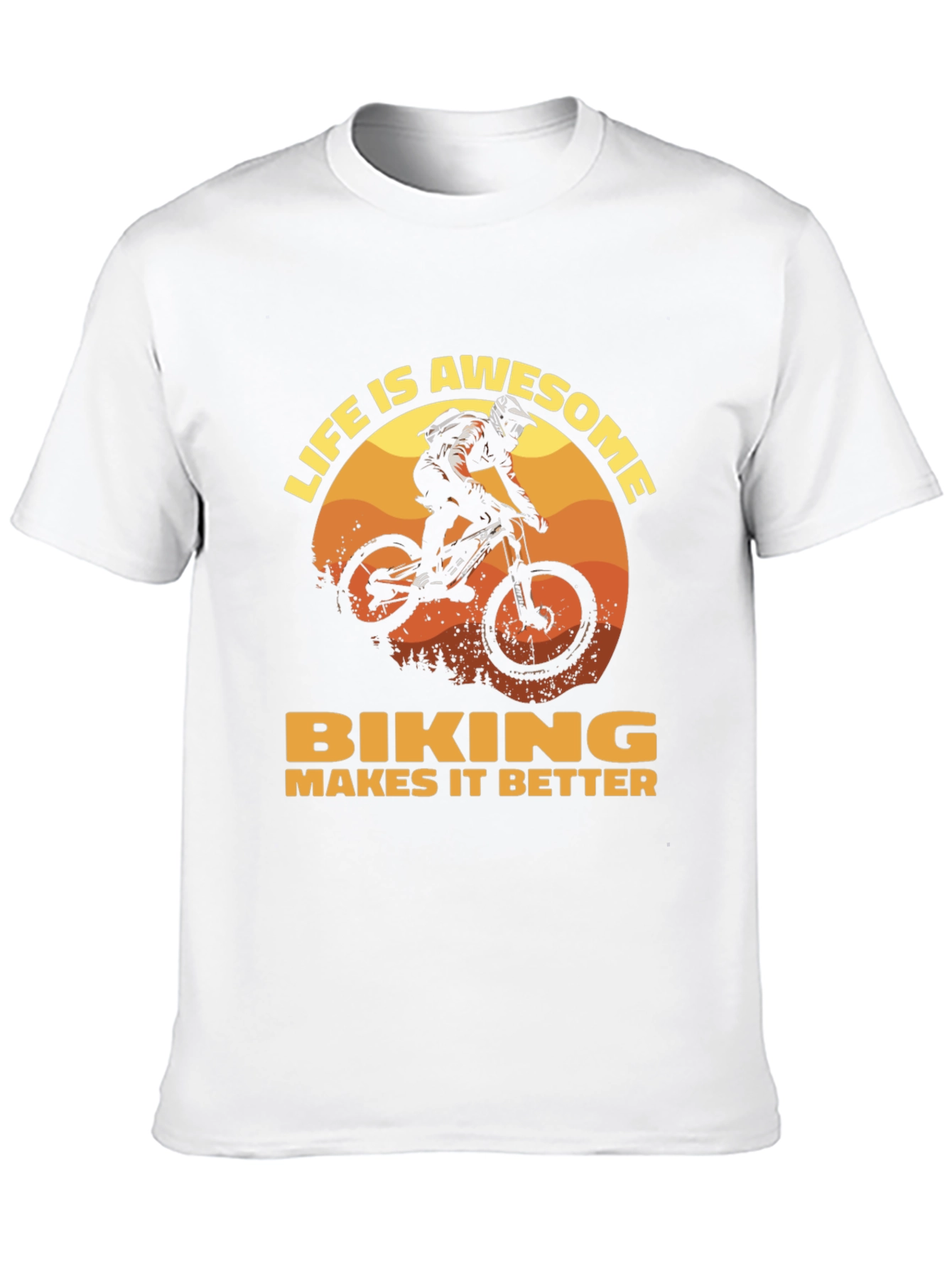 Black Life Is Awesome Biking T-Shirt view 10