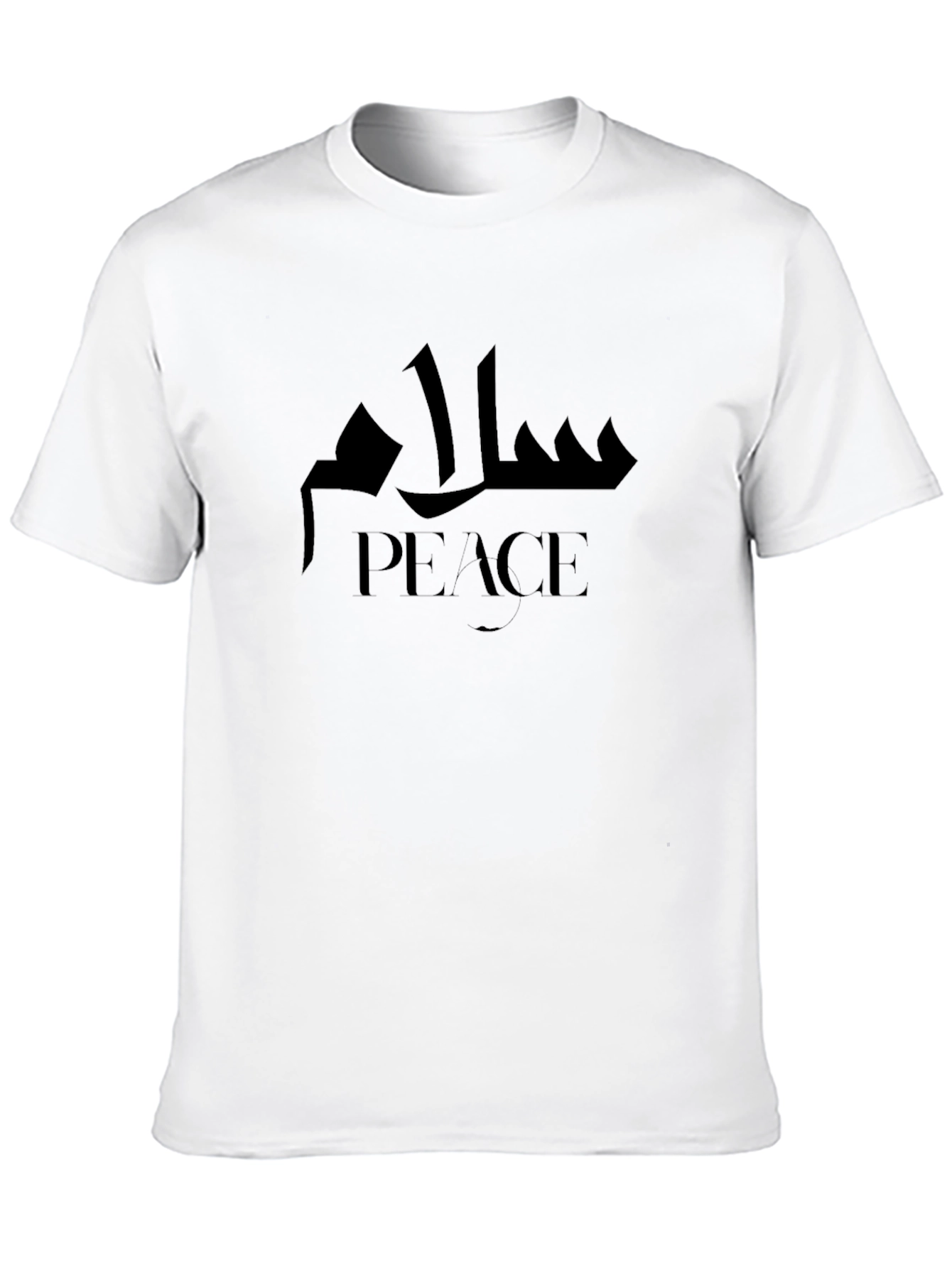 Black Peace Graphic T-Shirt -  Unisex Black Tee view 10