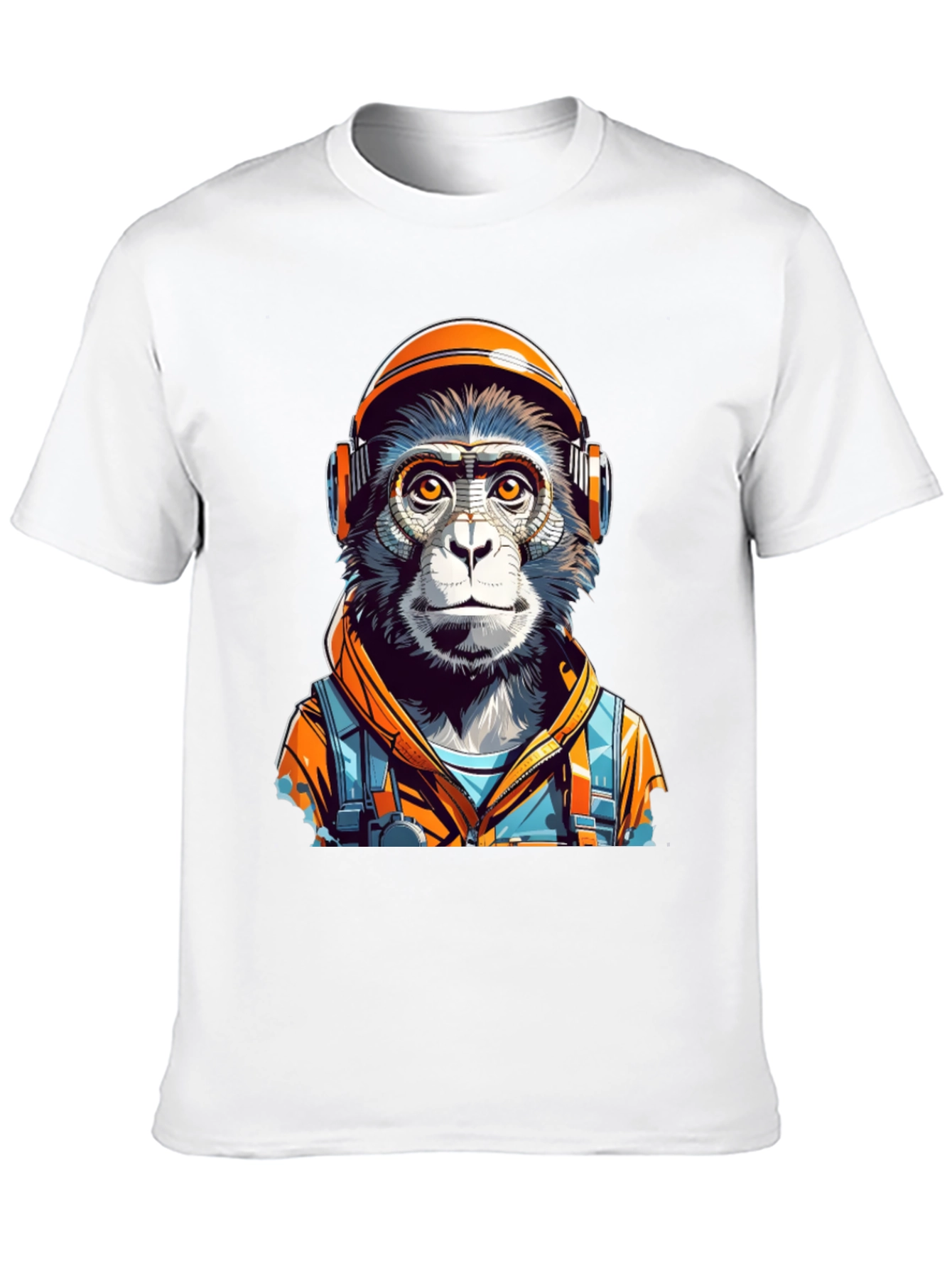 Black Monkey Astronaut Graphic Tee - Unique Design view 10