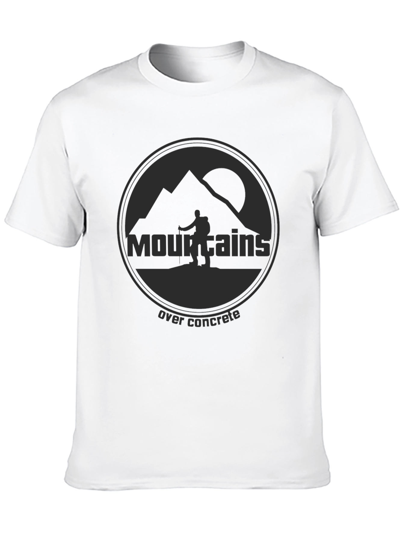 Black Mountains Over Concrete Graphic T-Shirt view 10