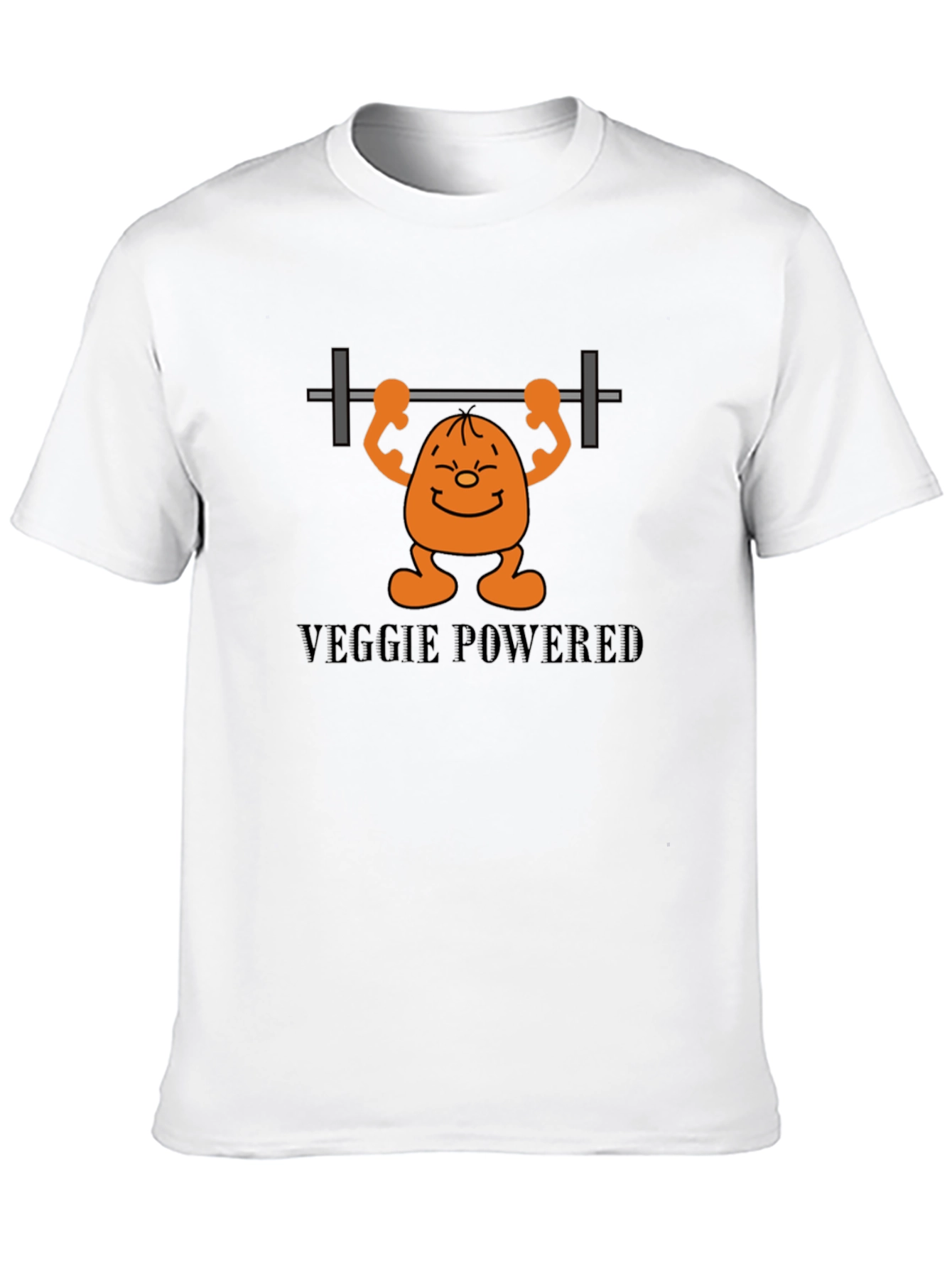 Black Veggie Powered Workout T-Shirt view 10