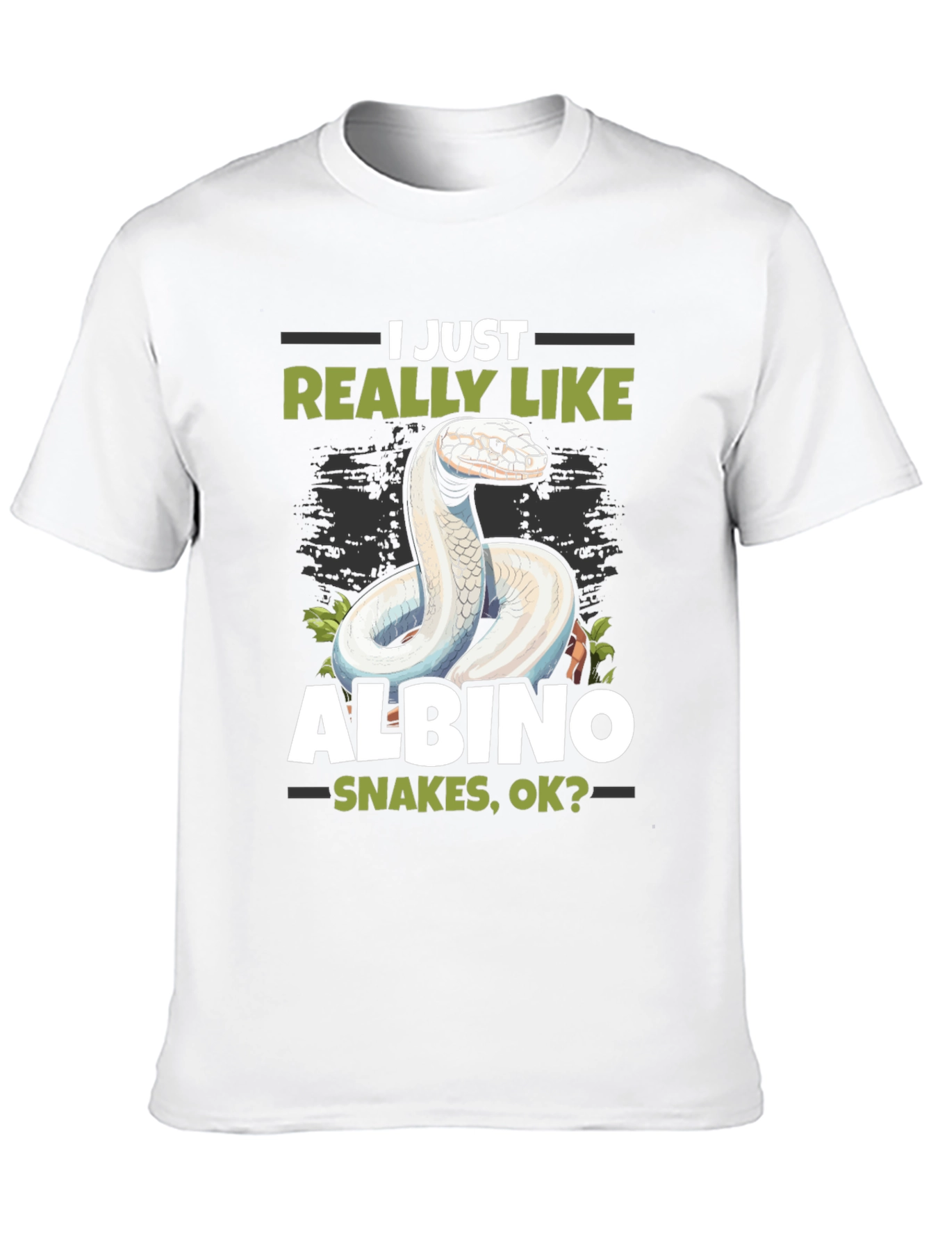 Black Albino Snake Lover T-Shirt - Reptile Pet Tee view 10