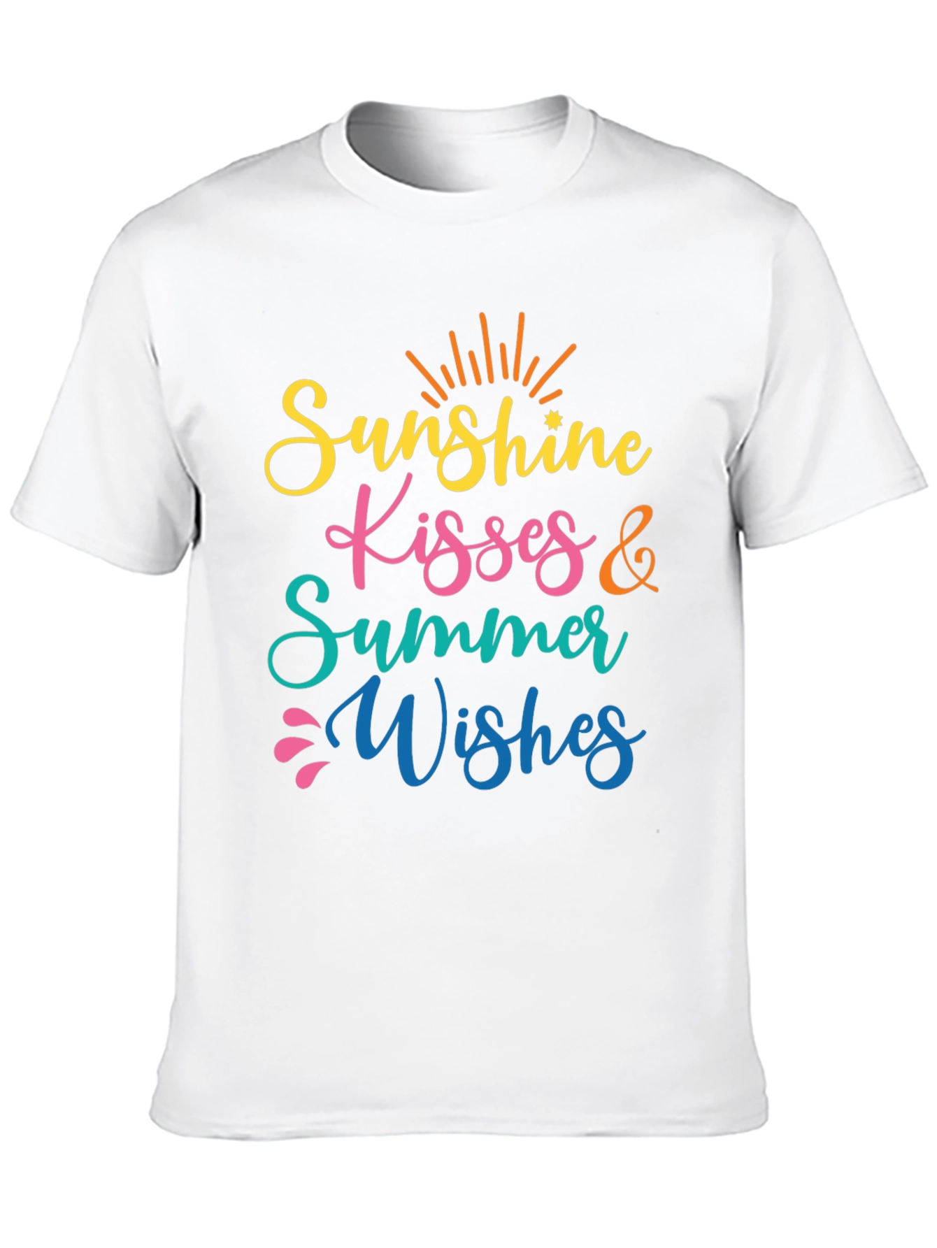 Black Sunshine Kisses Summer Wishes Black Tee view 10