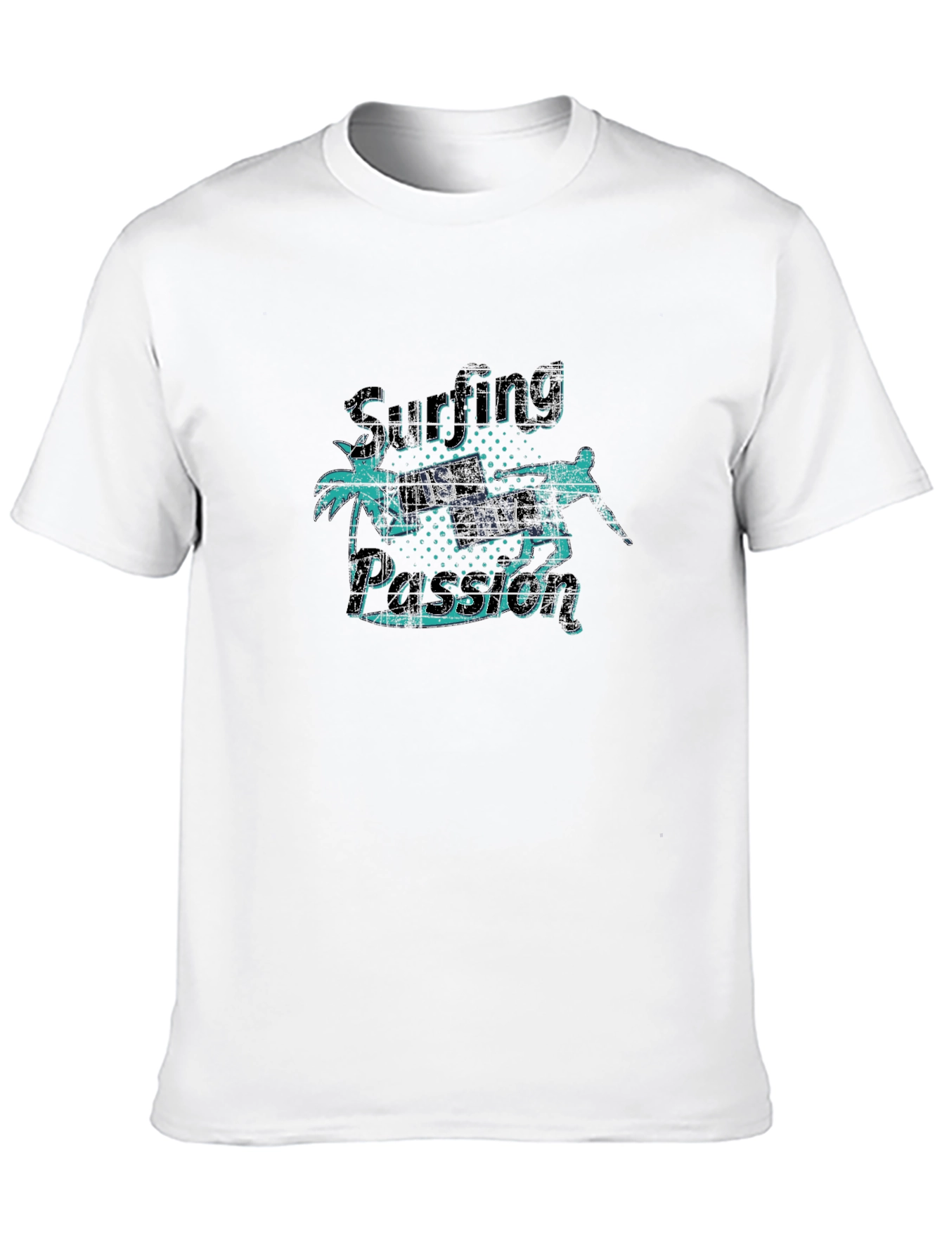 Surfing is My Passion Black Graphic T-Shirt - 10