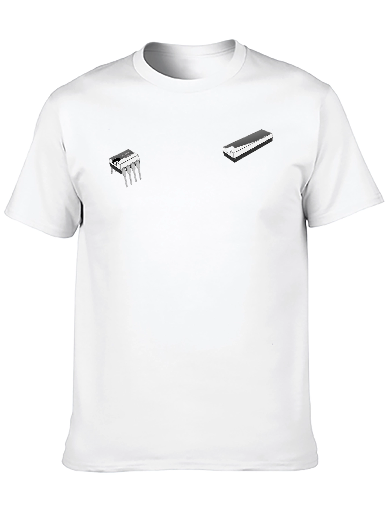 Black Novelty Black T-Shirt with Instrument Graphics view 10