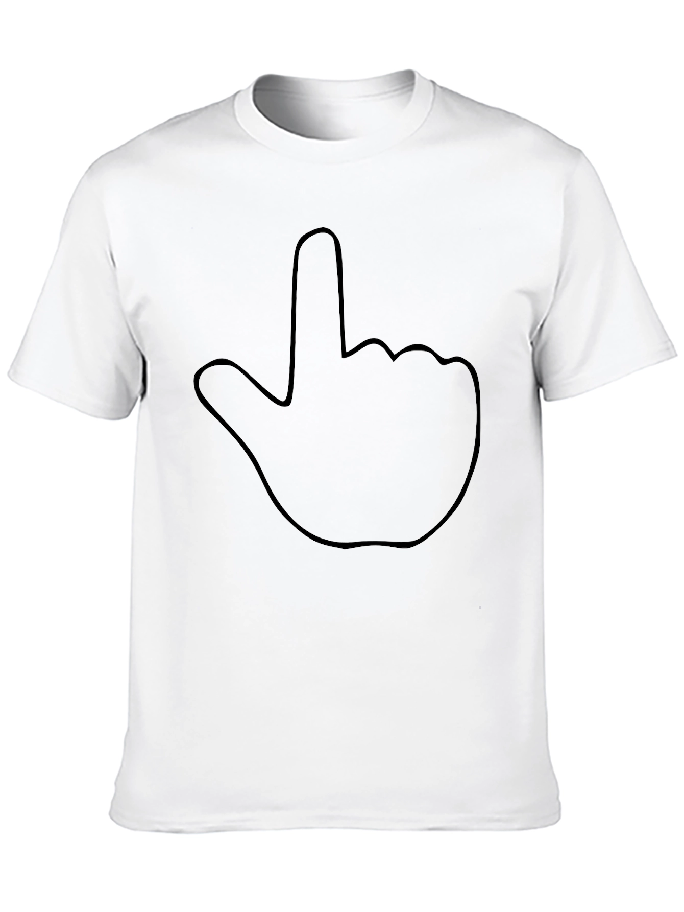 Black Humorous Black T-Shirt with Hand Gesture Graphic view 10