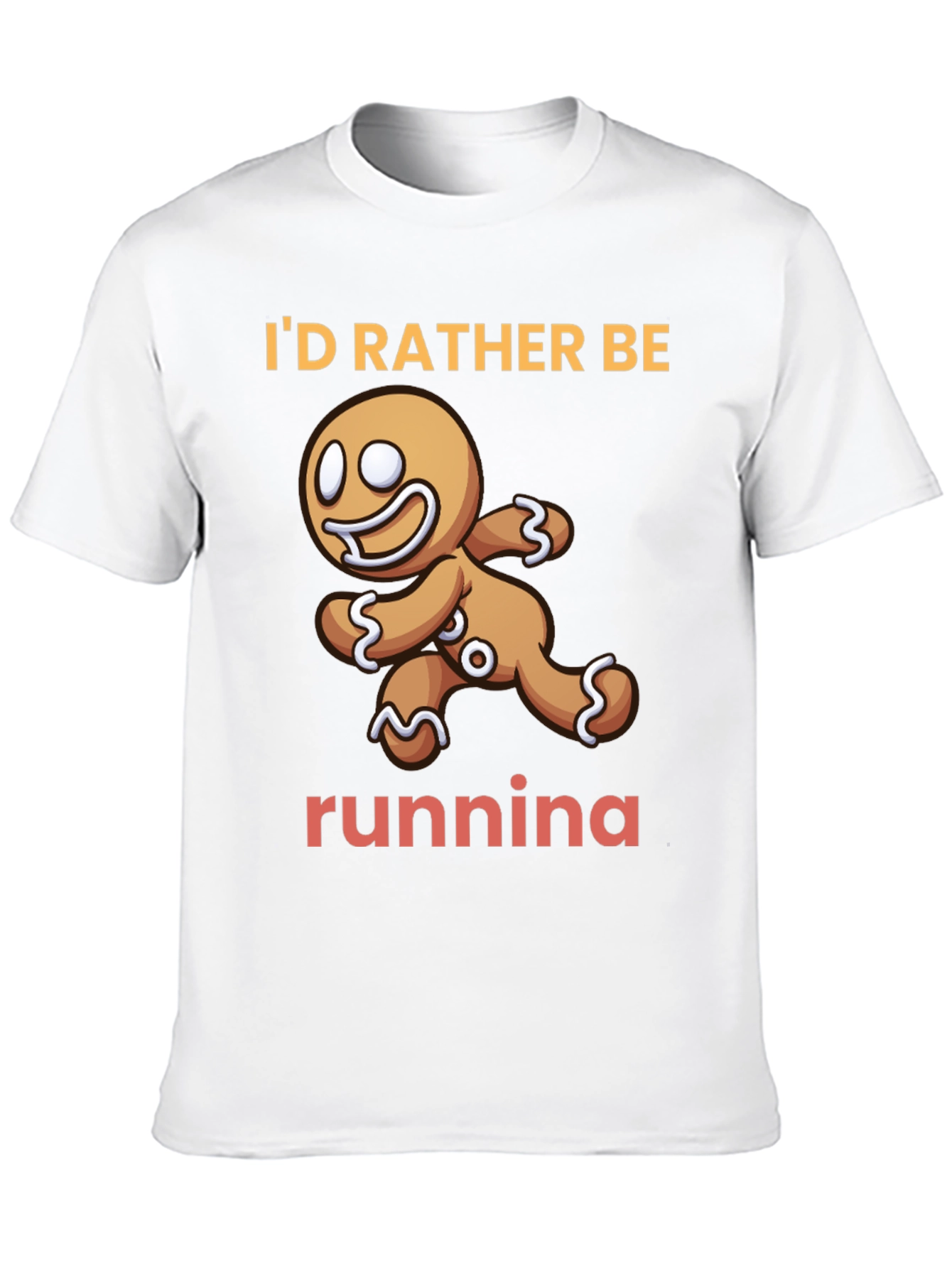 Black Gingerbread Man Running T-Shirt view 10