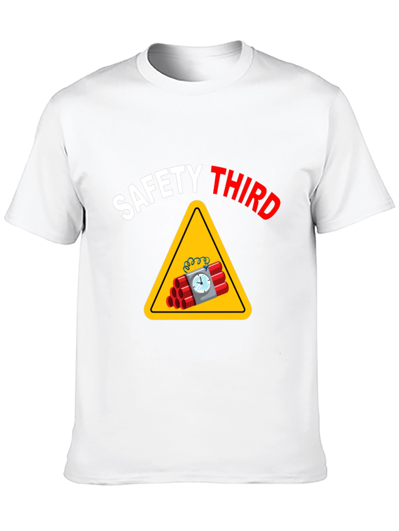 Black Safety Third T-Shirt - Funny Graphic Tee view 10