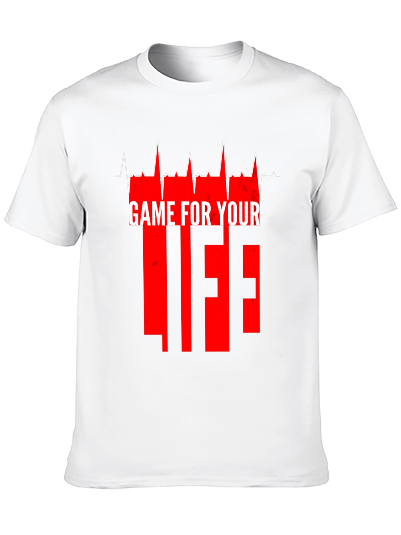 Black Game For Your Life Graphic Tee - Black view 10