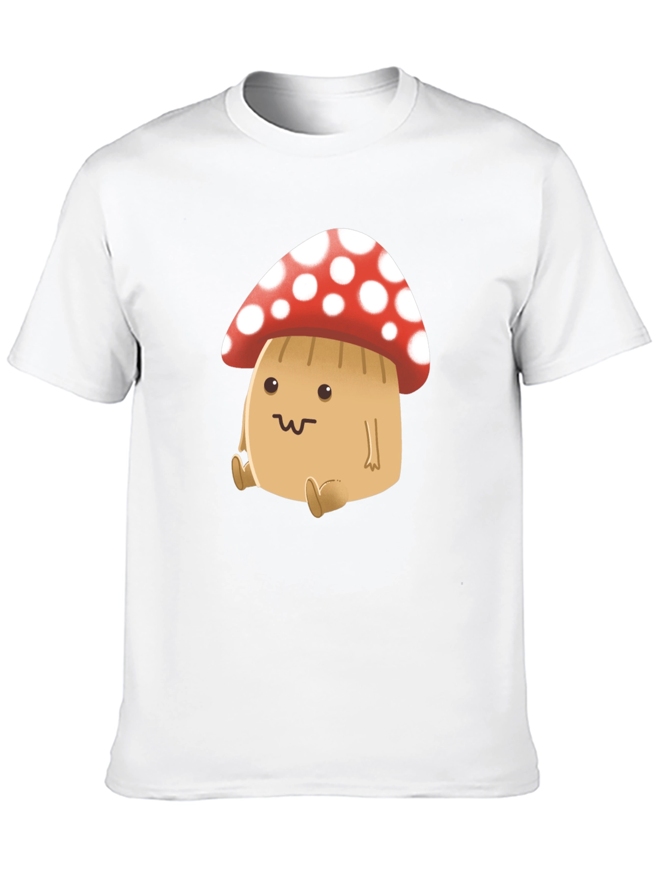 Black Cute Mushroom Graphic Tee - Black view 10