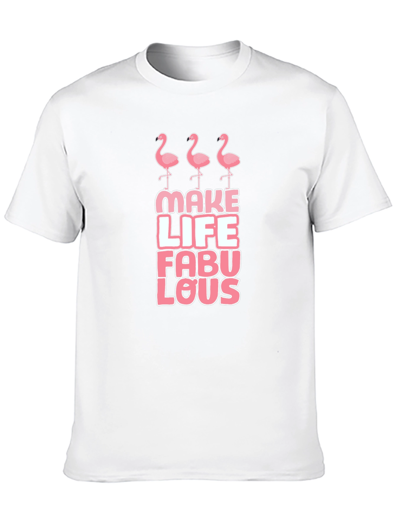 Black Make Life Fabulous Flamingo T-Shirt view 10
