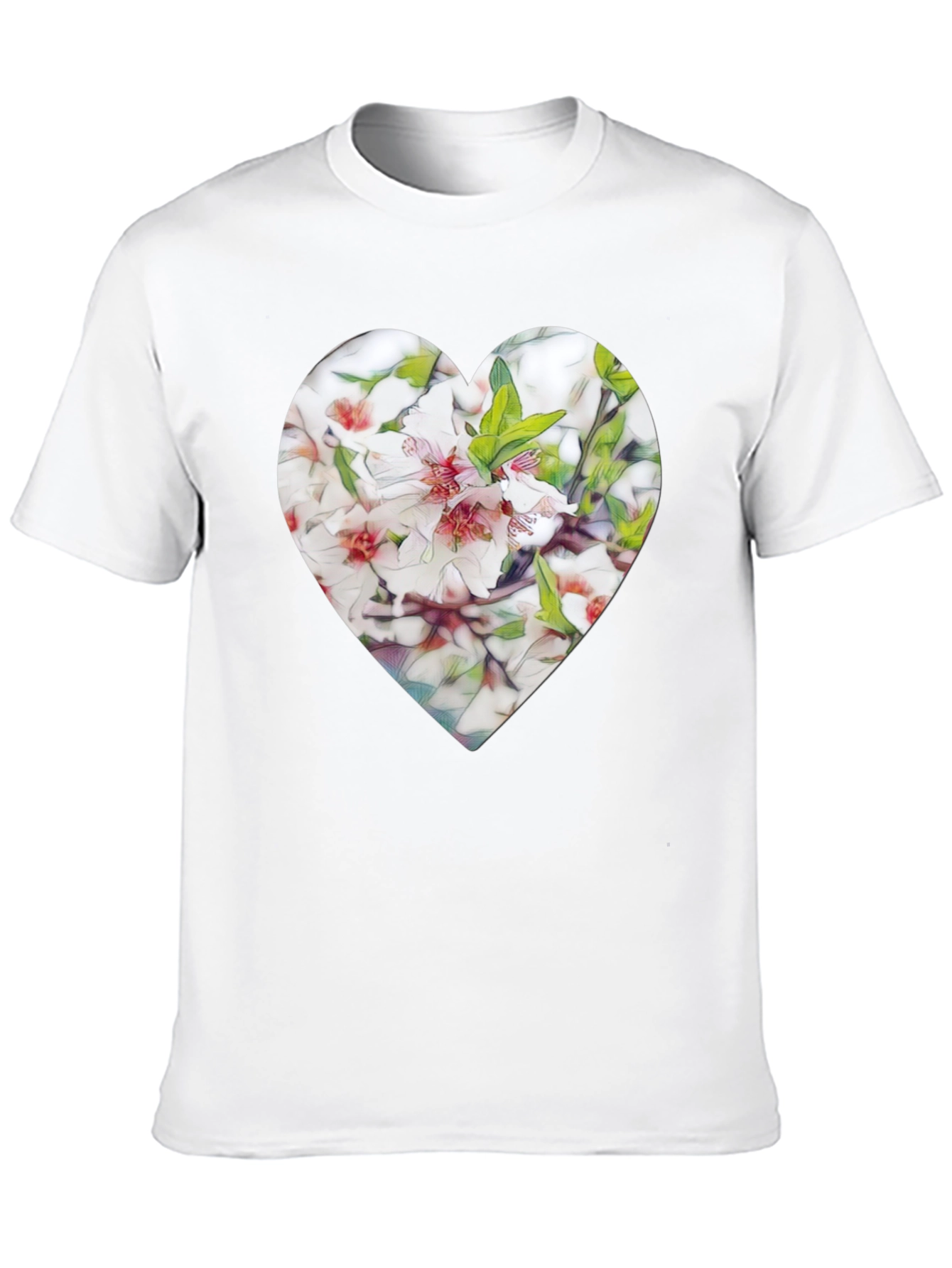 Black Heart Floral Graphic Tee - Stylish Black T-Shirt view 10