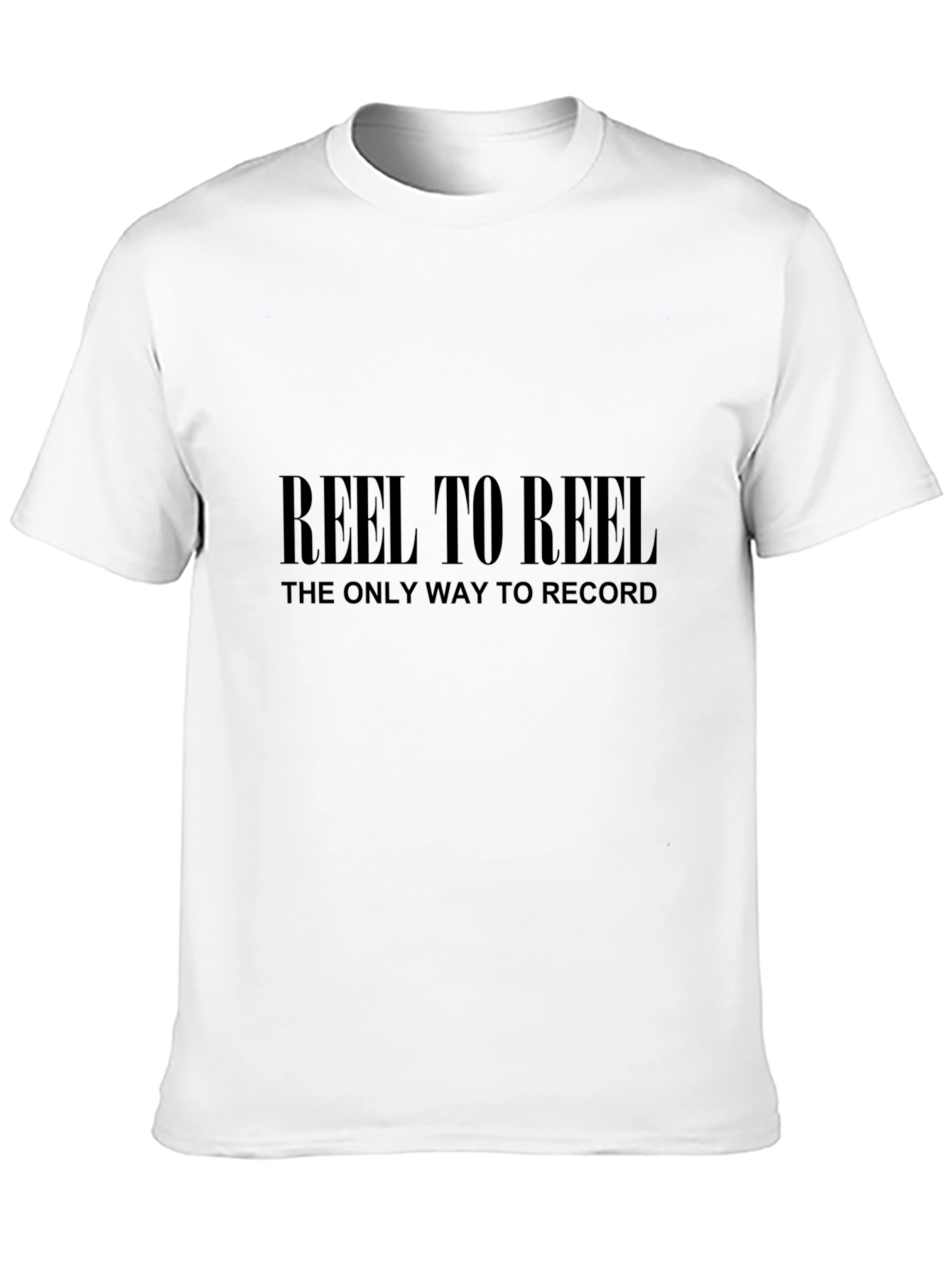 Black Reel To Reel T-Shirt - Retro Recording view 10