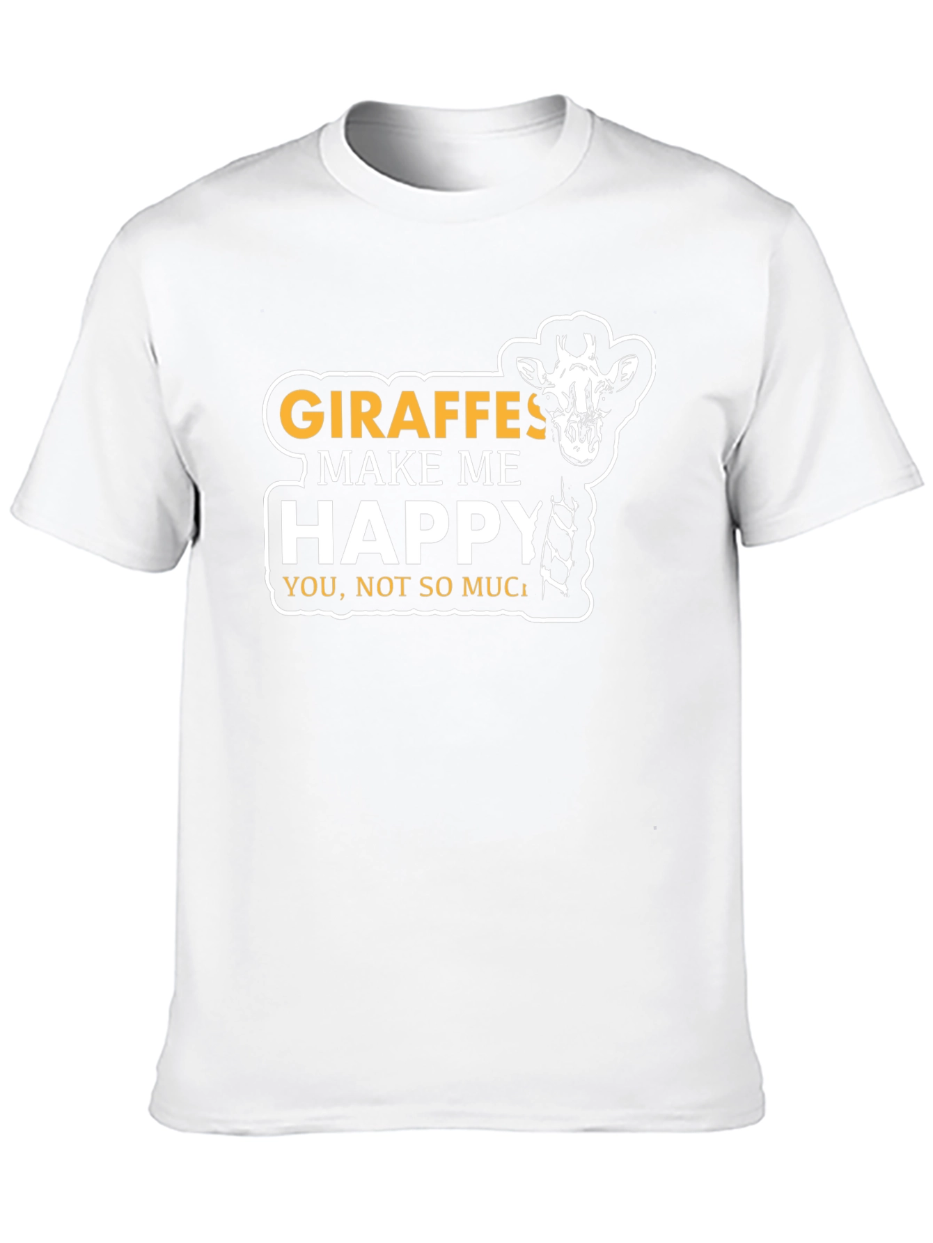 Black Giraffe Lover T-Shirt: Makes Me Happy! view 10