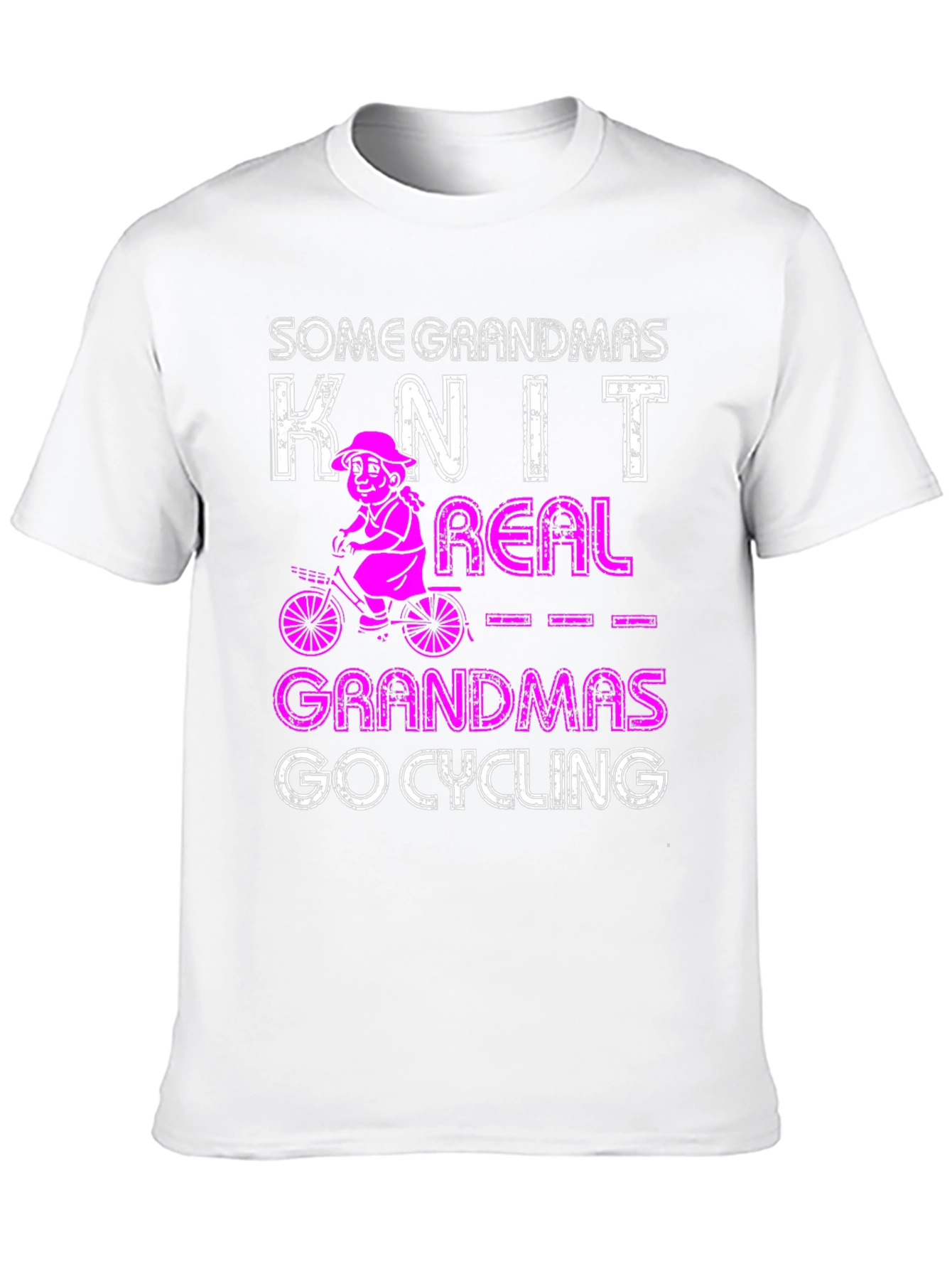 Black Cycling Grandma Graphic Tee - Knit vs. Cycle view 10