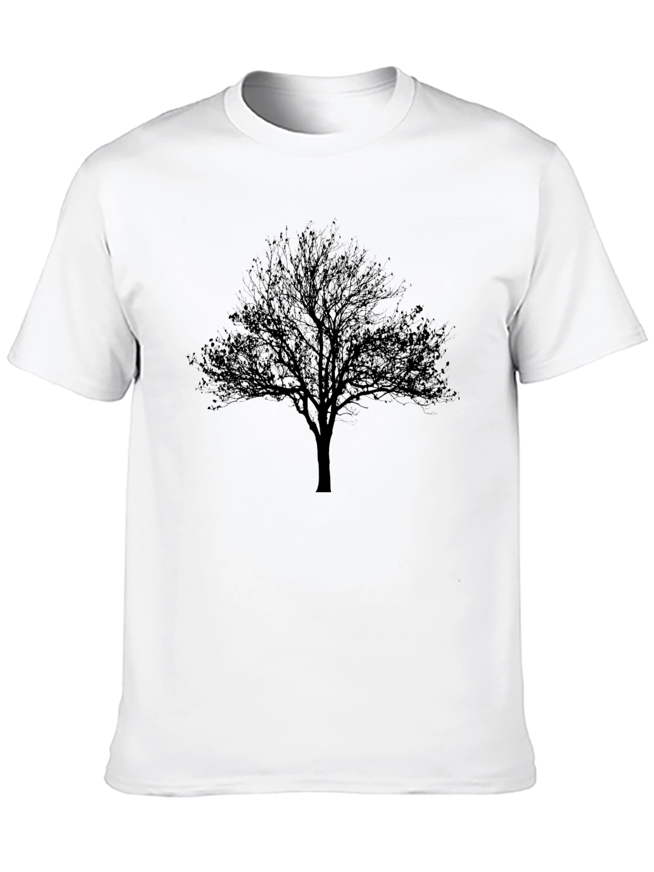 Black Monochrome Tree Graphic Tee - Men's Black T-Shirt view 10