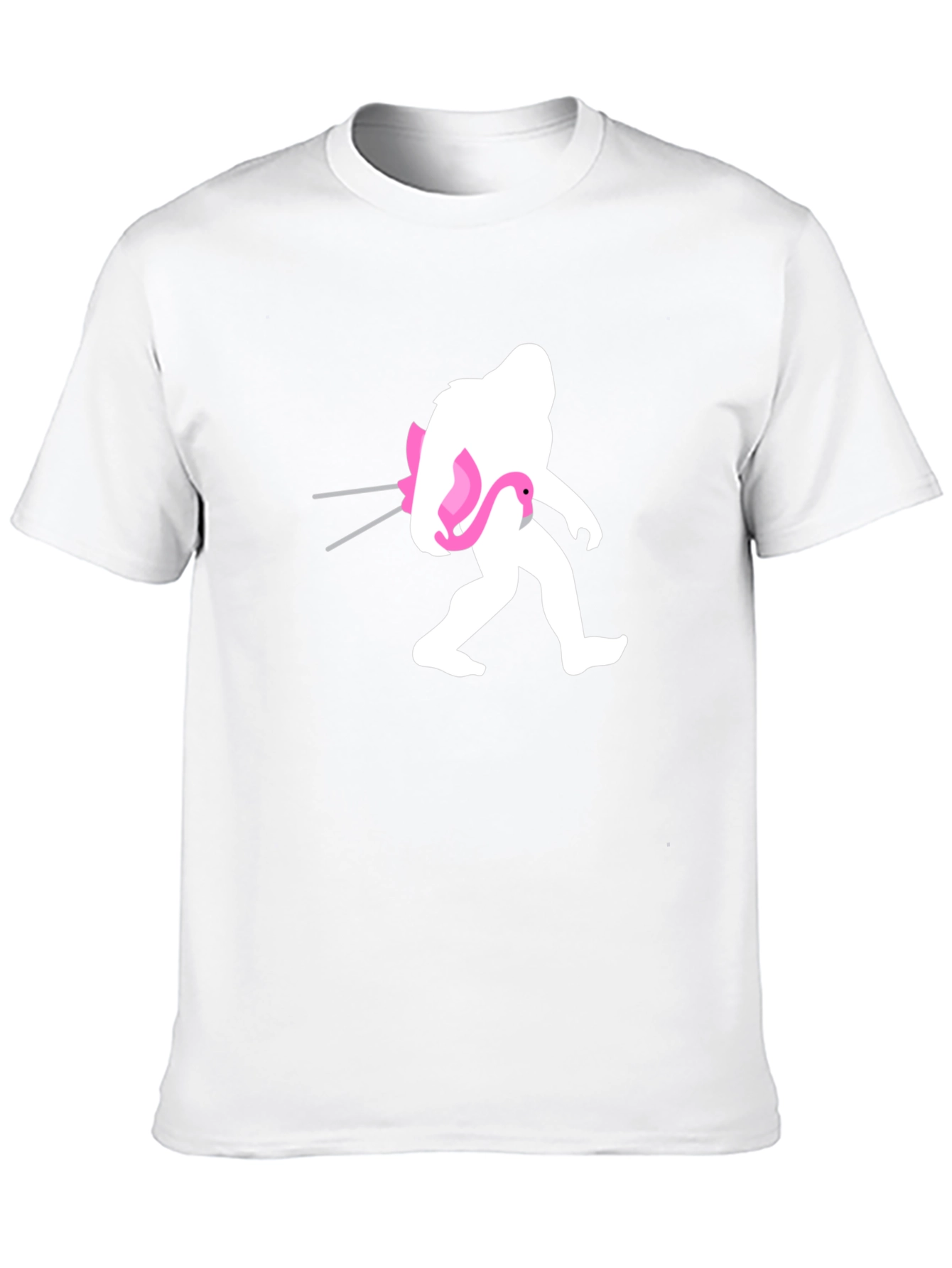 Black Sasquatch Flamingo Black T-Shirt view 10