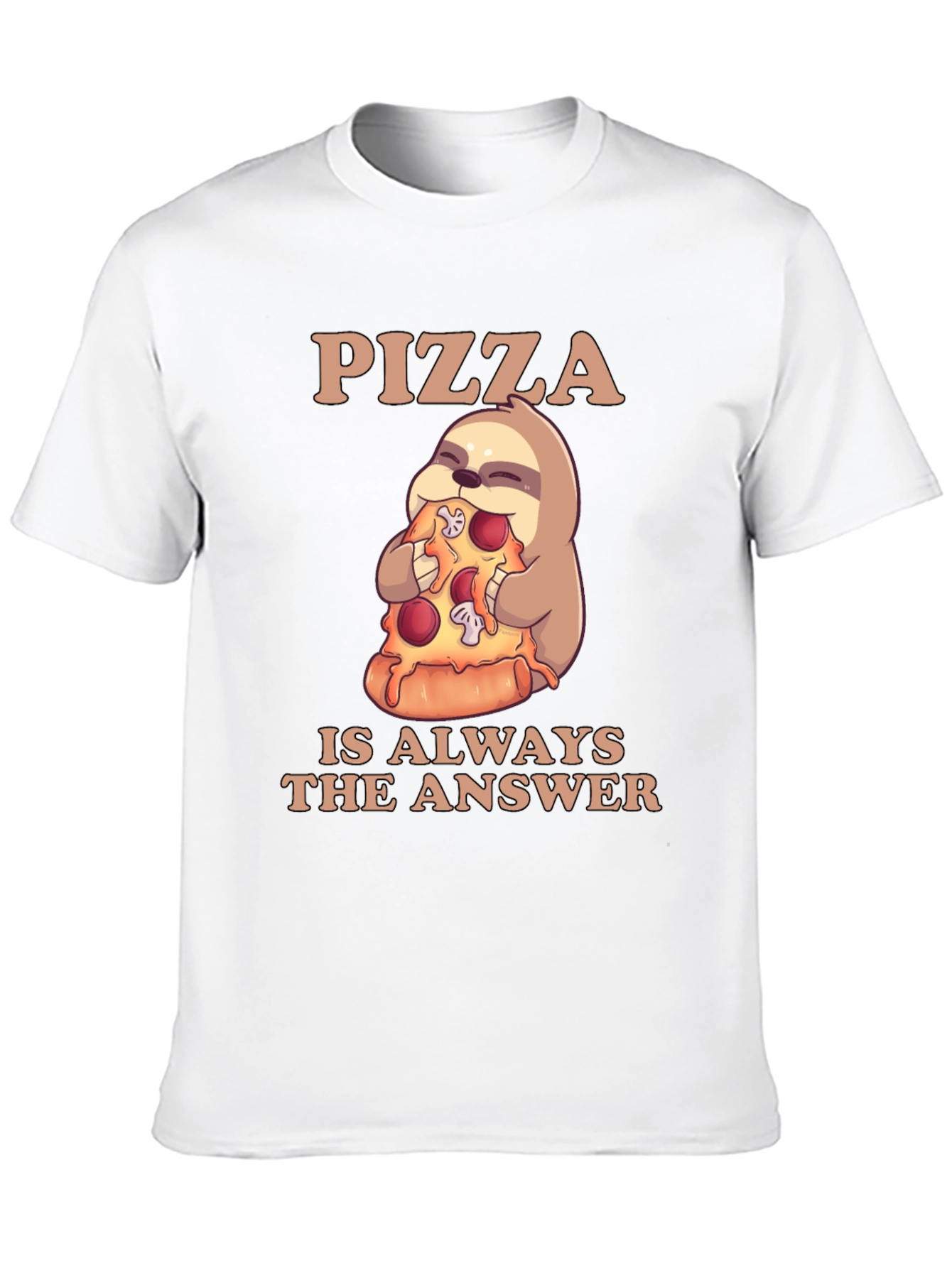 Black Pizza Sloth T-Shirt - Always the Answer! view 10