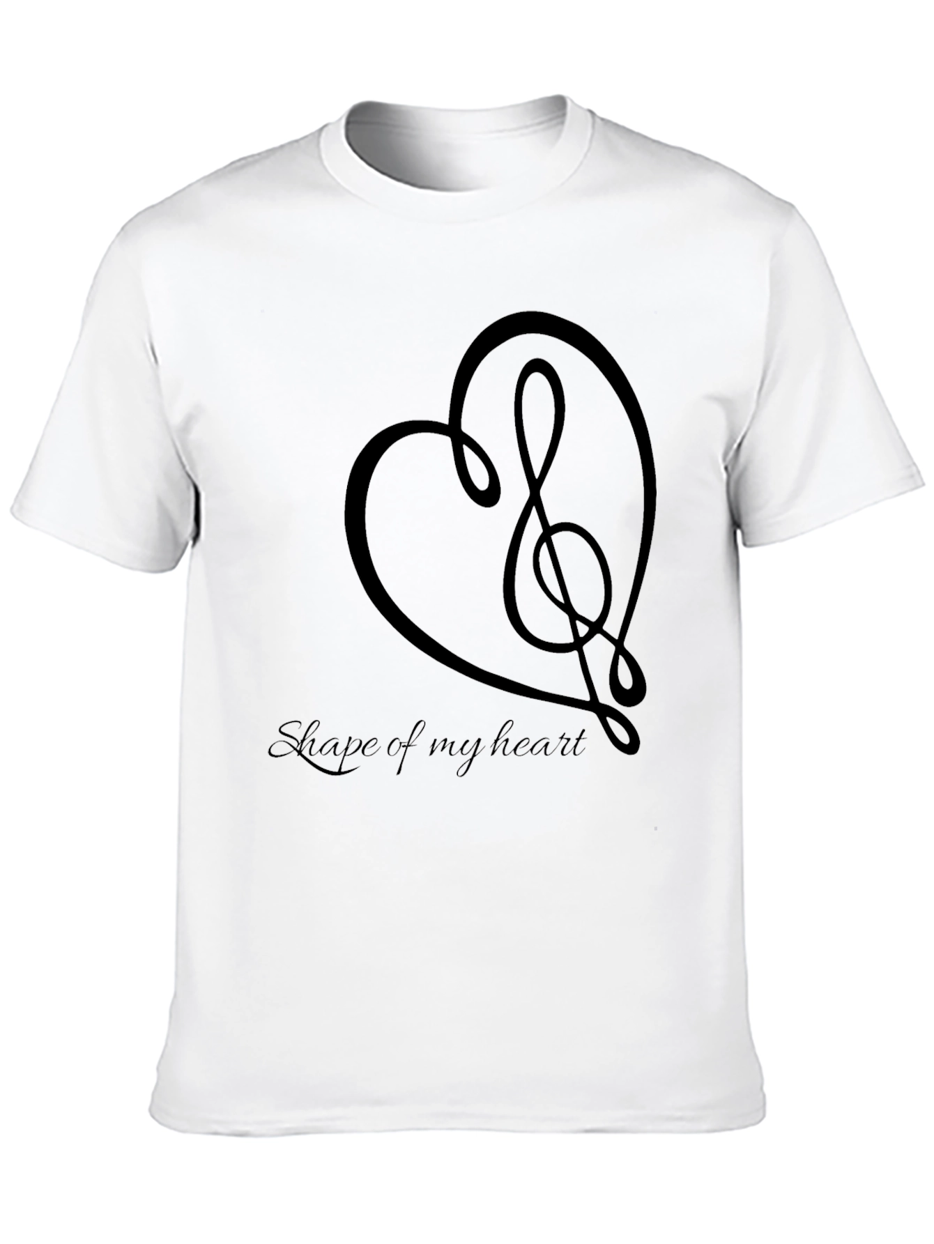 Black Shape of My Heart Music T-Shirt view 10