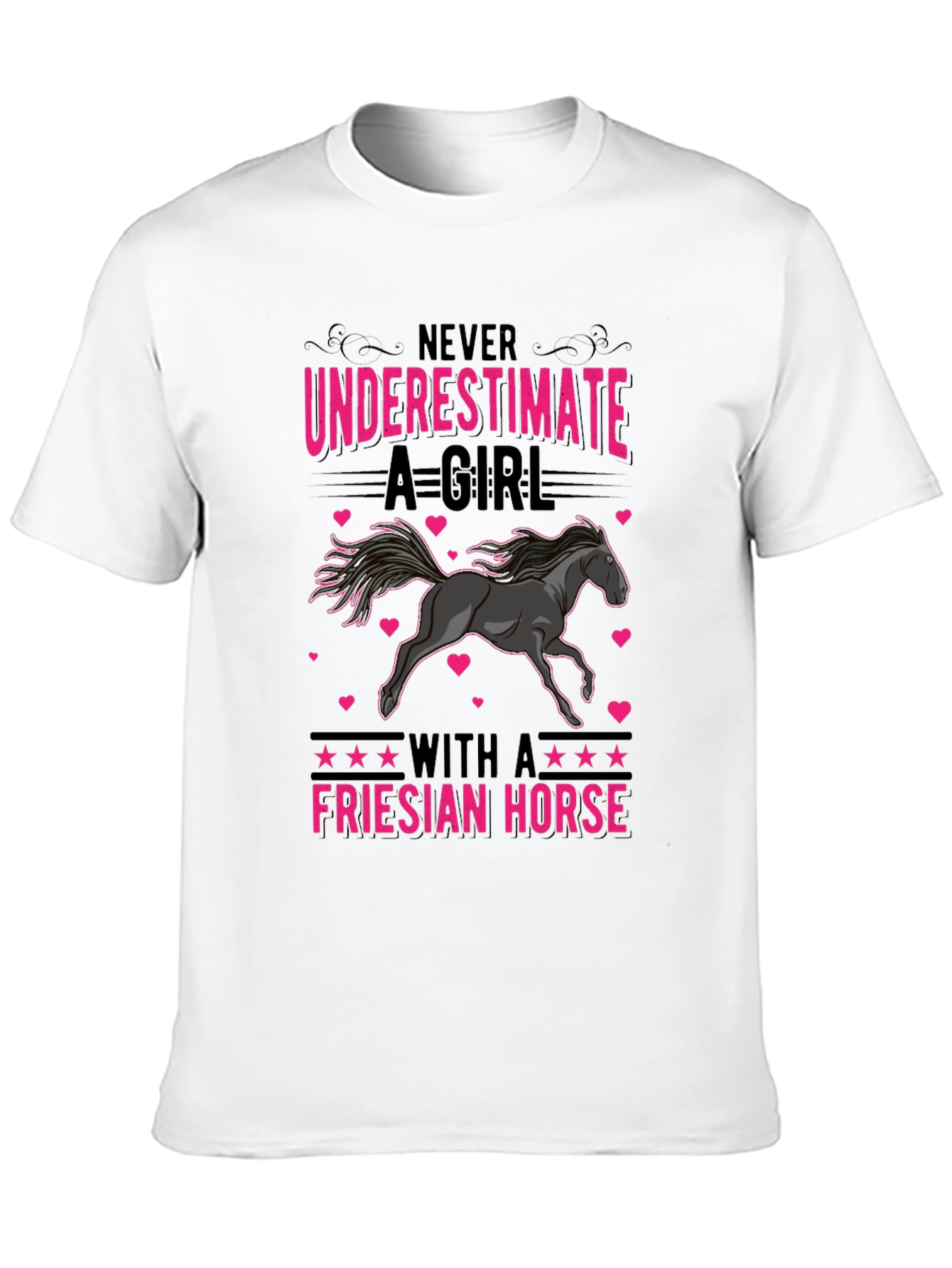 Friesian Horse Girl's T-Shirt - Never Underestimate - 10
