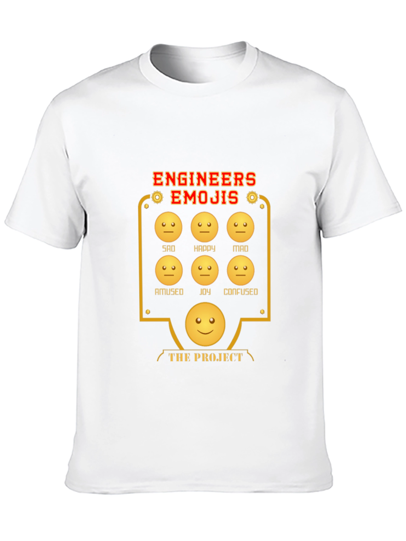 Black Engineer Emoji T-Shirt - Humorous Engineering Apparel view 10