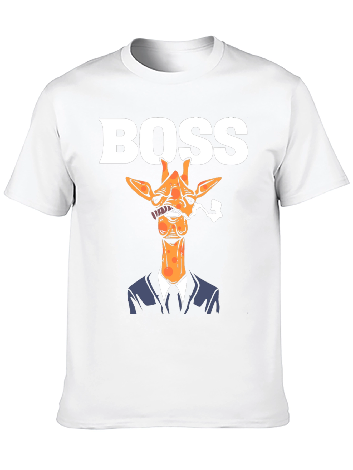Black Boss Giraffe Graphic Tee - Funny Animal Shirt view 10