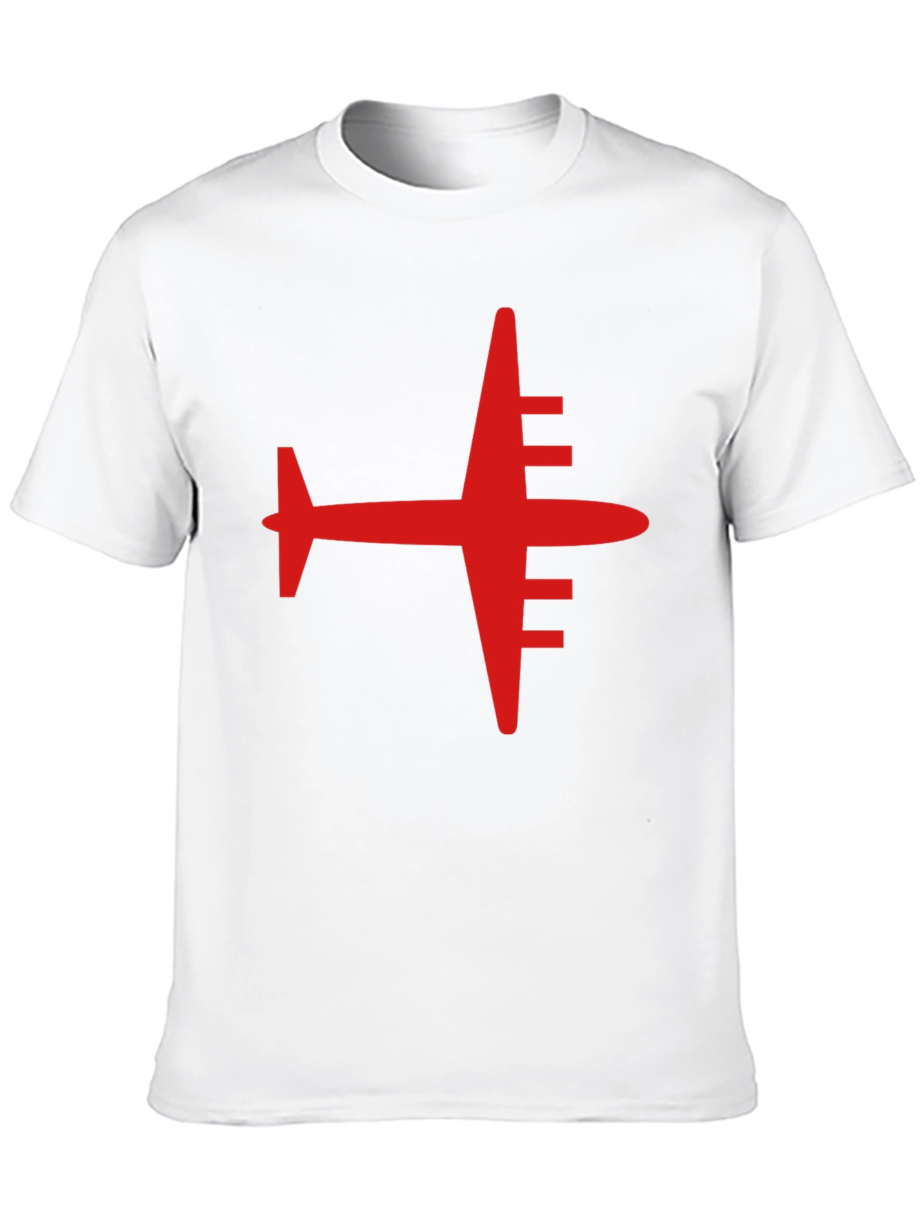 Black Red Airplane Graphic Tee - Black Casual T-Shirt view 10