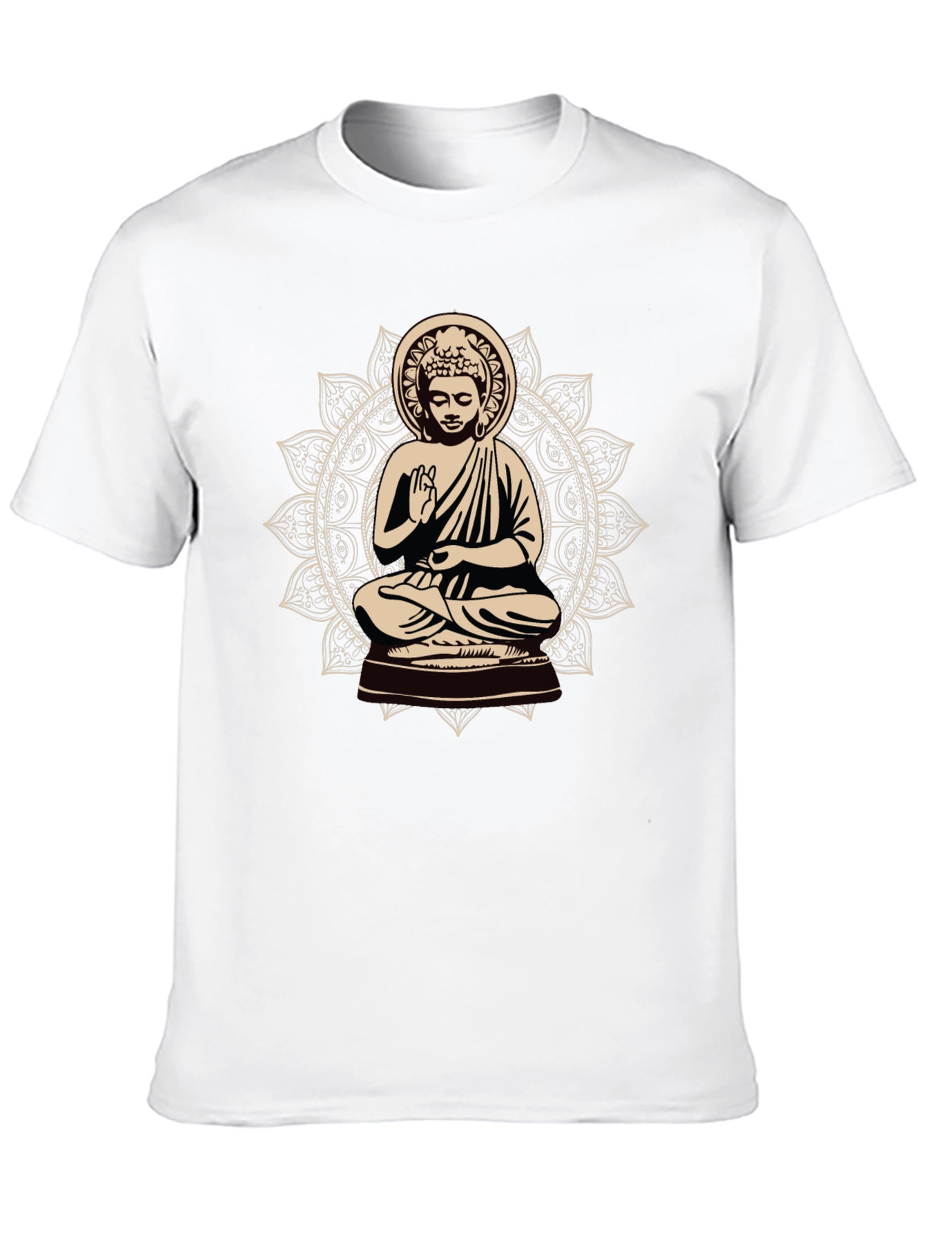 Black Buddha Mandala Graphic Tee - Spiritual Style view 10
