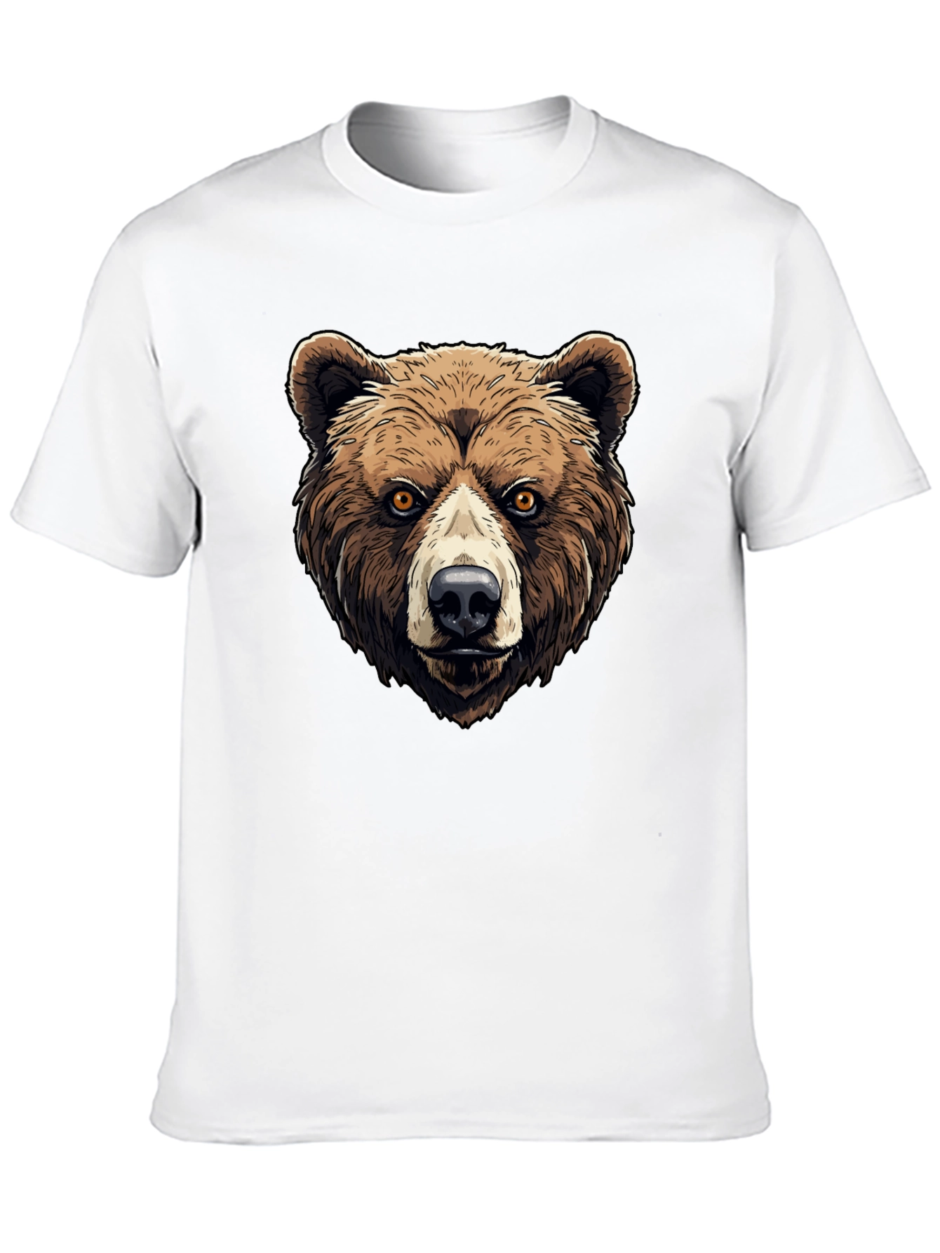 Black Grizzly Bear Graphic Tee - Animal Print Shirt view 10