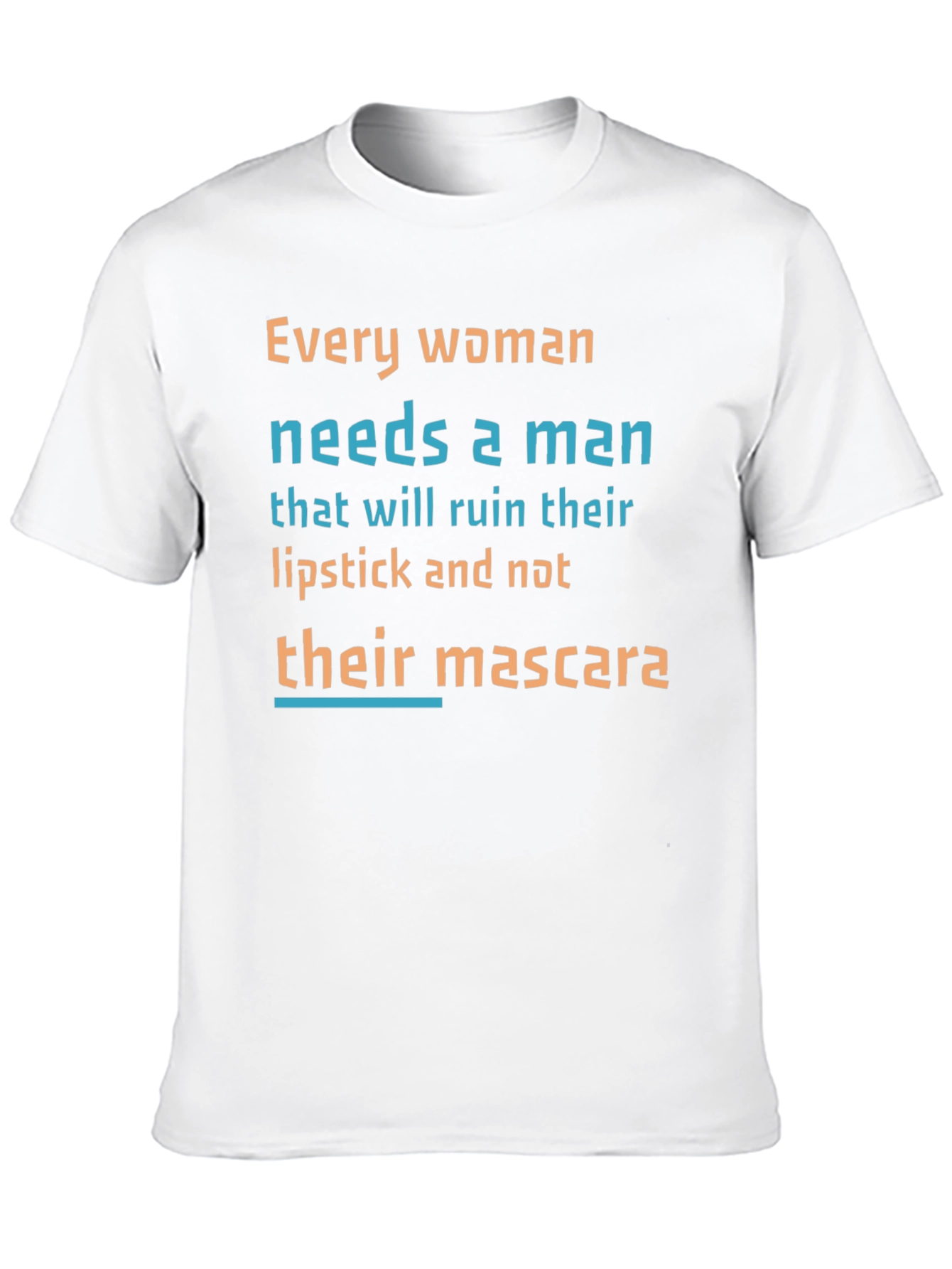 Black Funny Slogan T-Shirt: Lipstick Not Mascara view 10