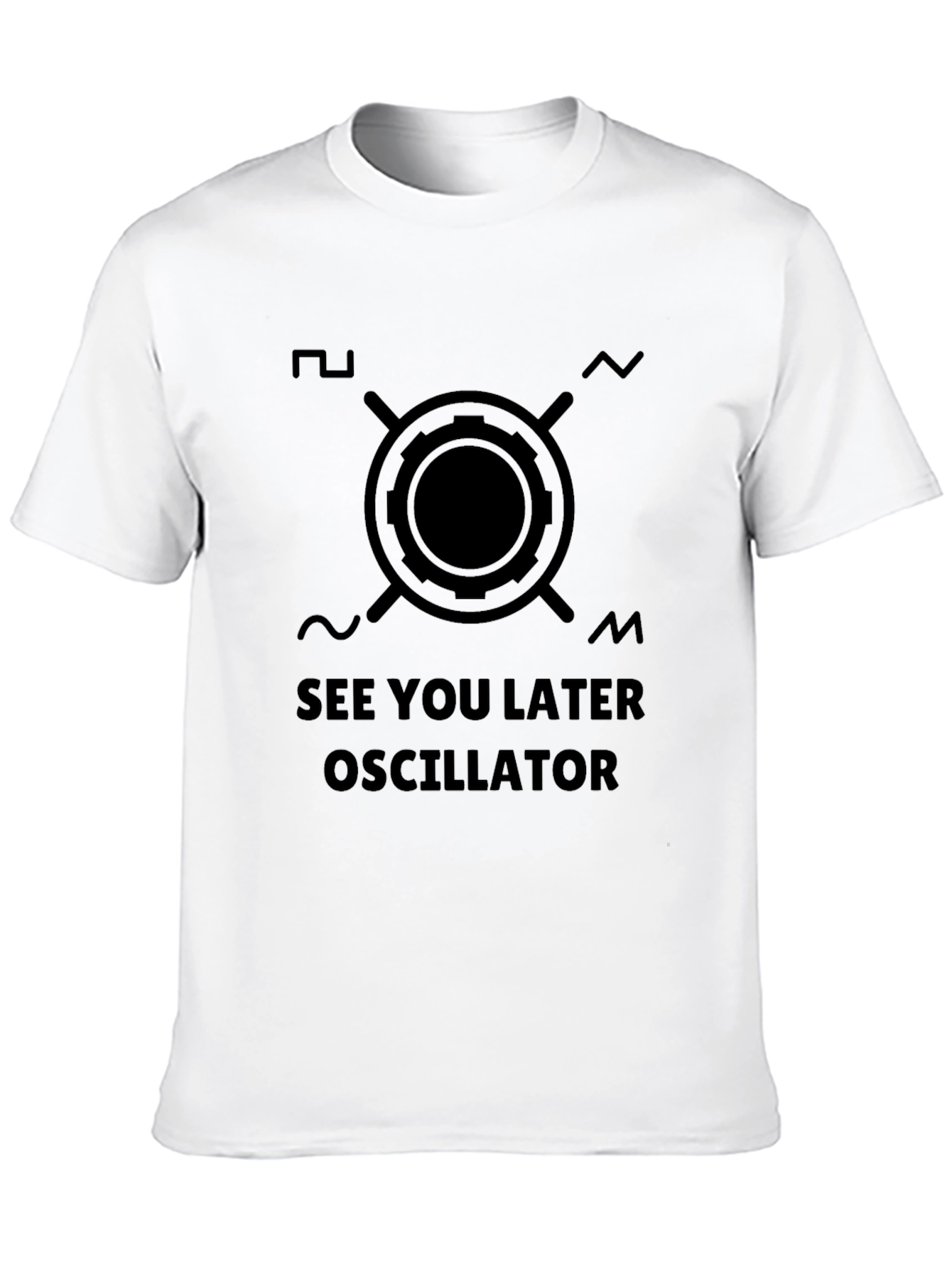 Black See You Later Oscillator T-Shirt view 10