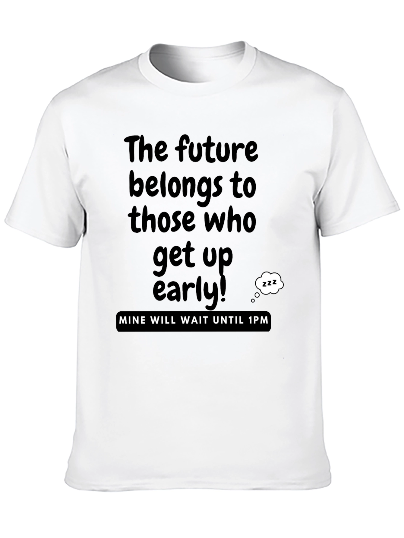 Black Funny 'The Future Belongs' Graphic T-Shirt view 10