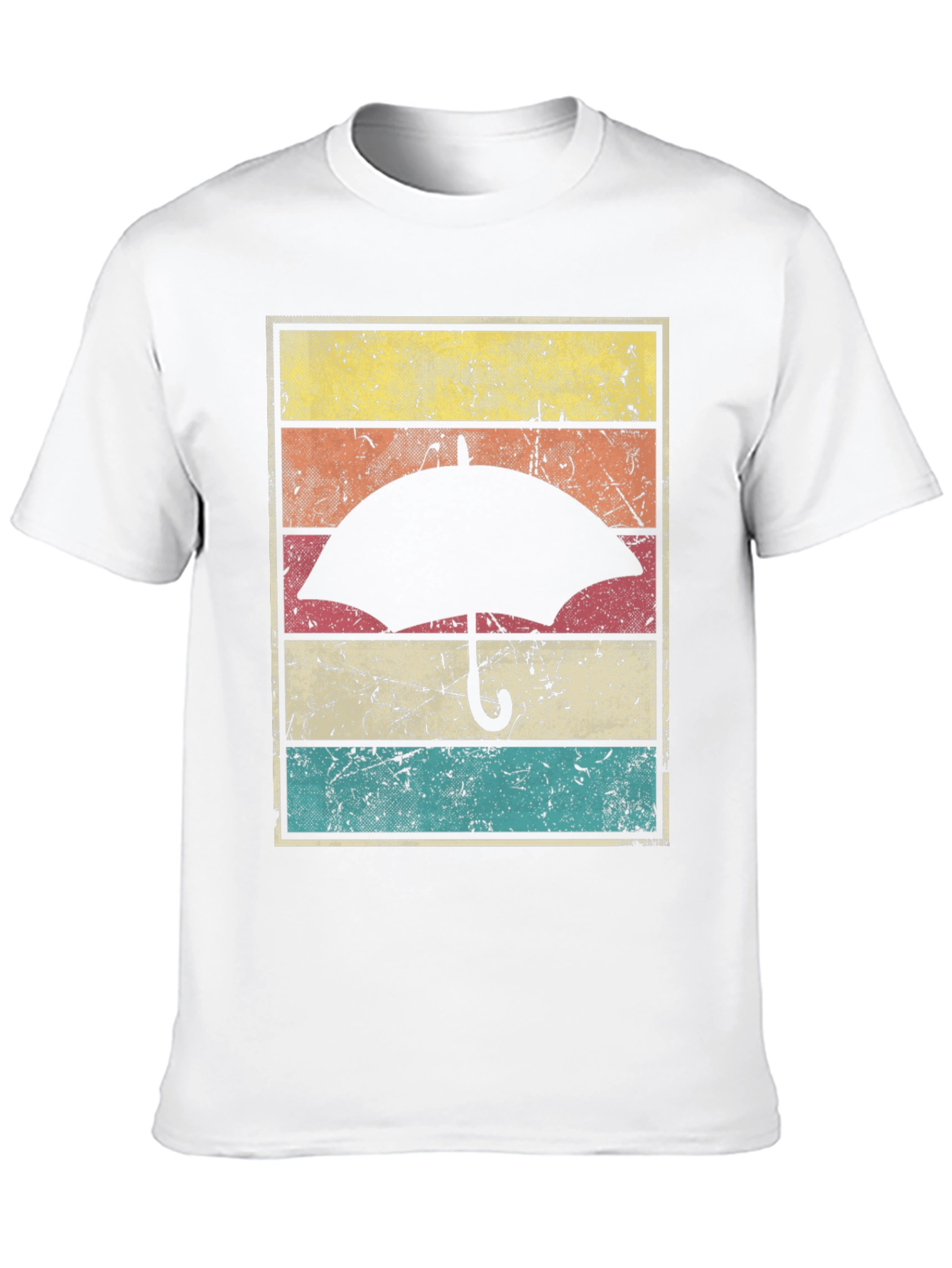 Black Retro Umbrella Graphic Tee - Vintage Style view 10