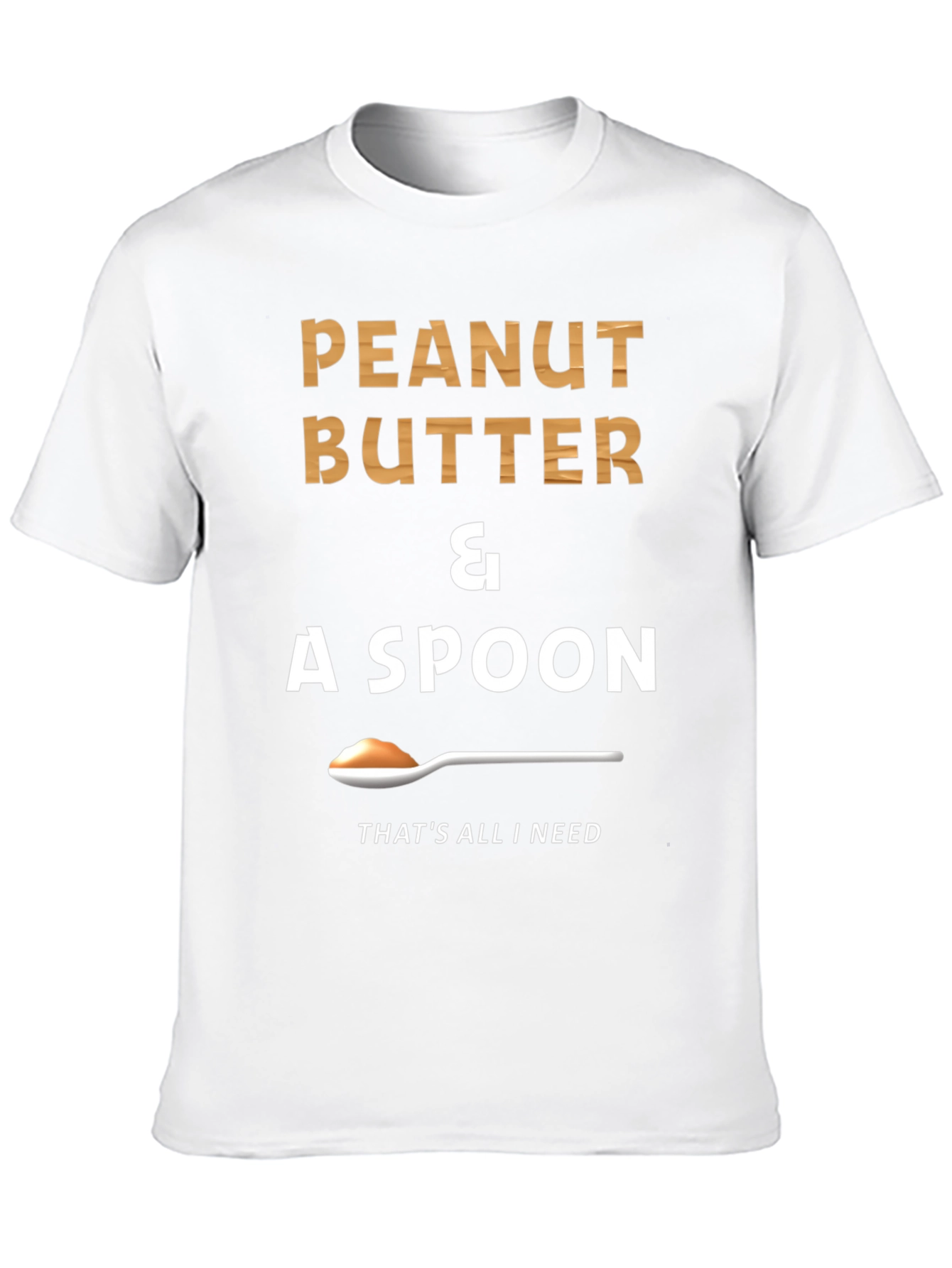 Black Peanut Butter & A Spoon T-Shirt - Funny Foodie Tee view 10