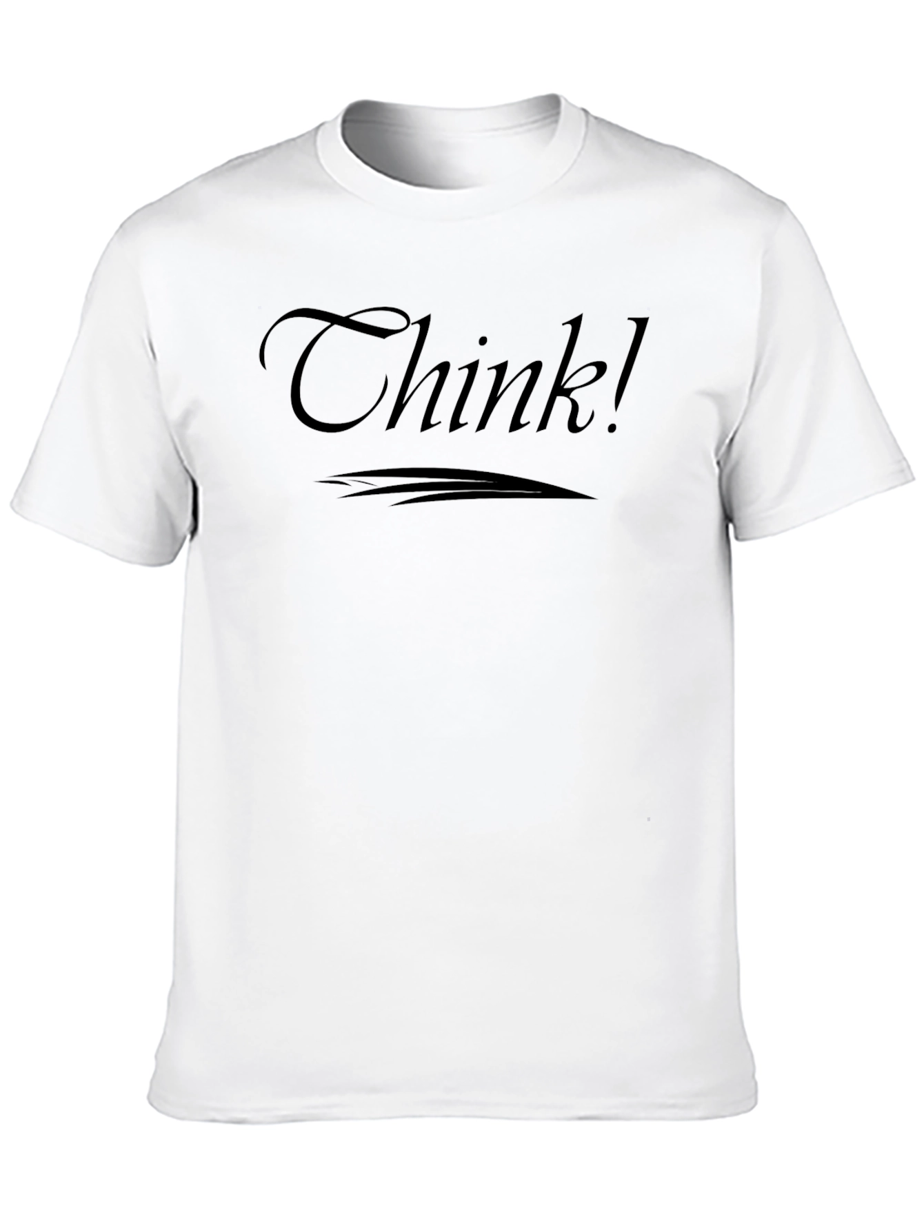 Black Think! Black Graphic Tee - Unique Design view 10