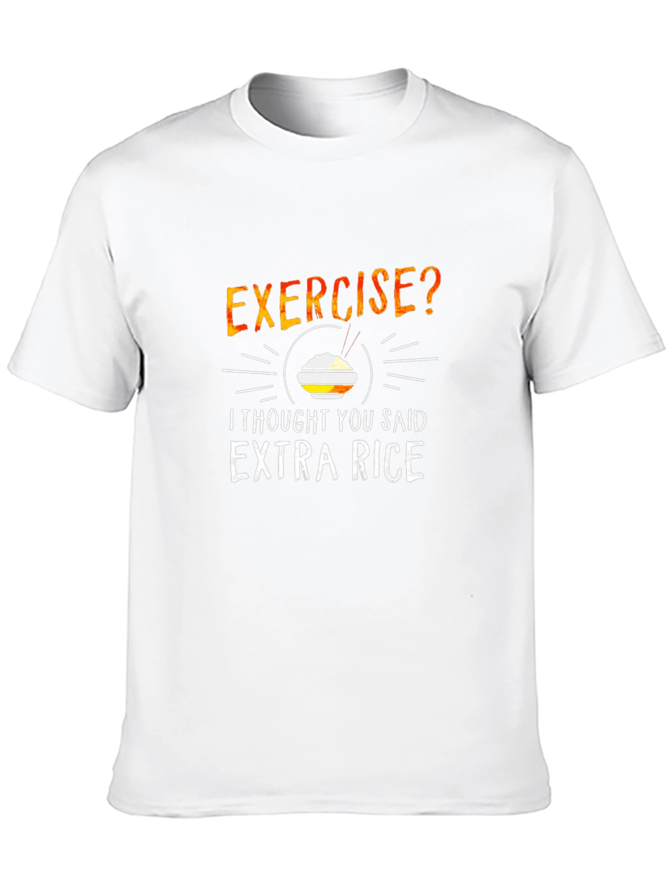 Black Funny Exercise Extra Rice Graphic Tee view 10