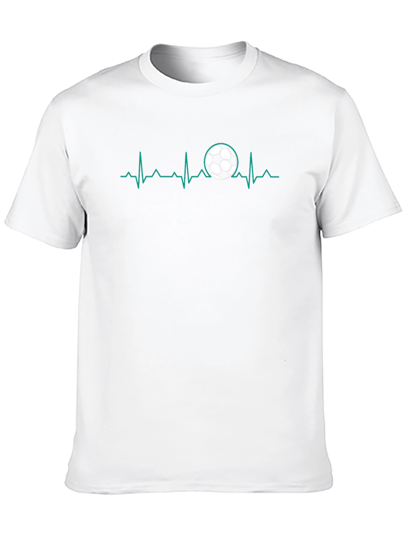 Black Soccer Heartbeat T-Shirt - Black view 10