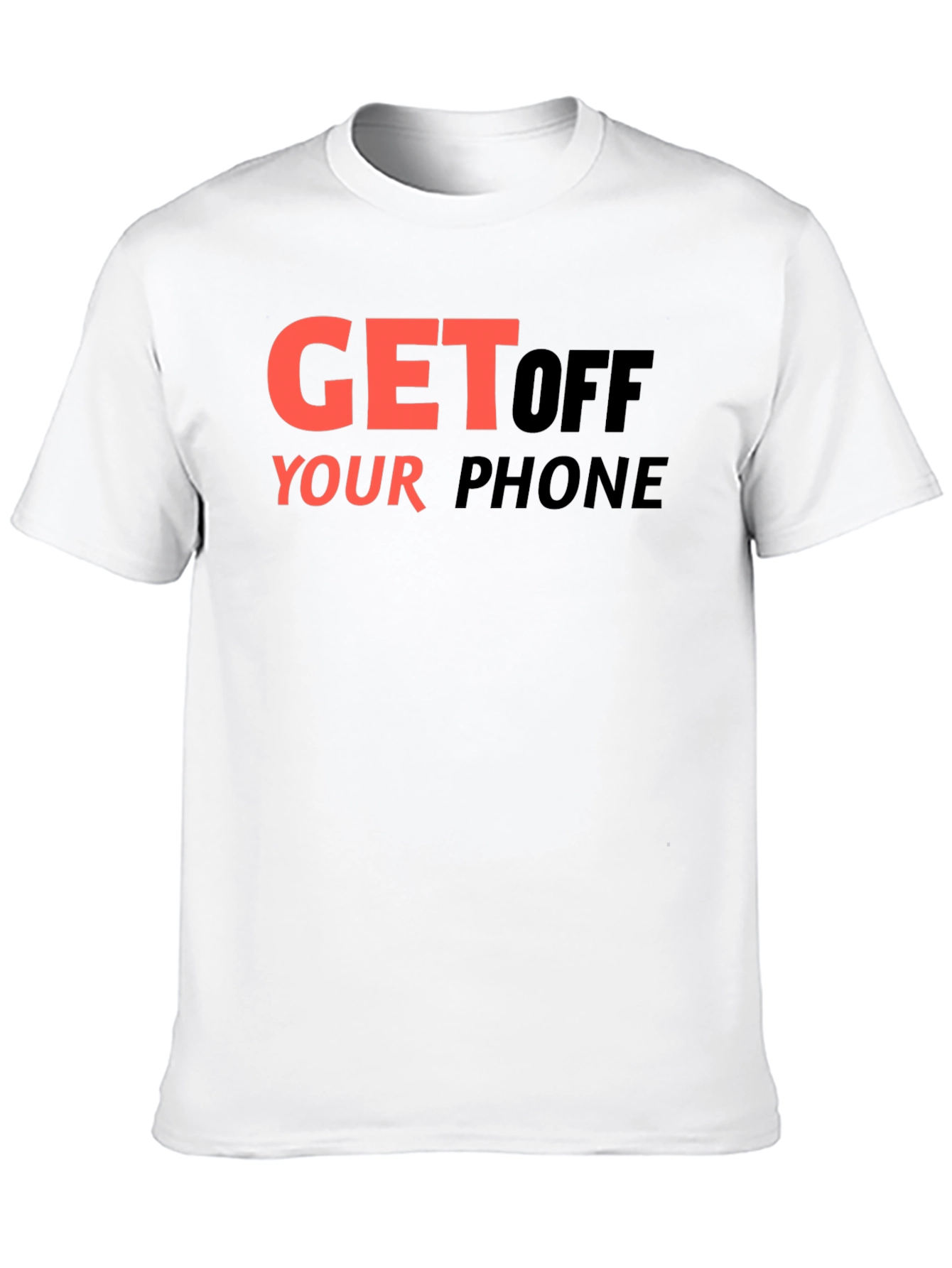 Black Get Off Your Phone Graphic Tee - Black view 10