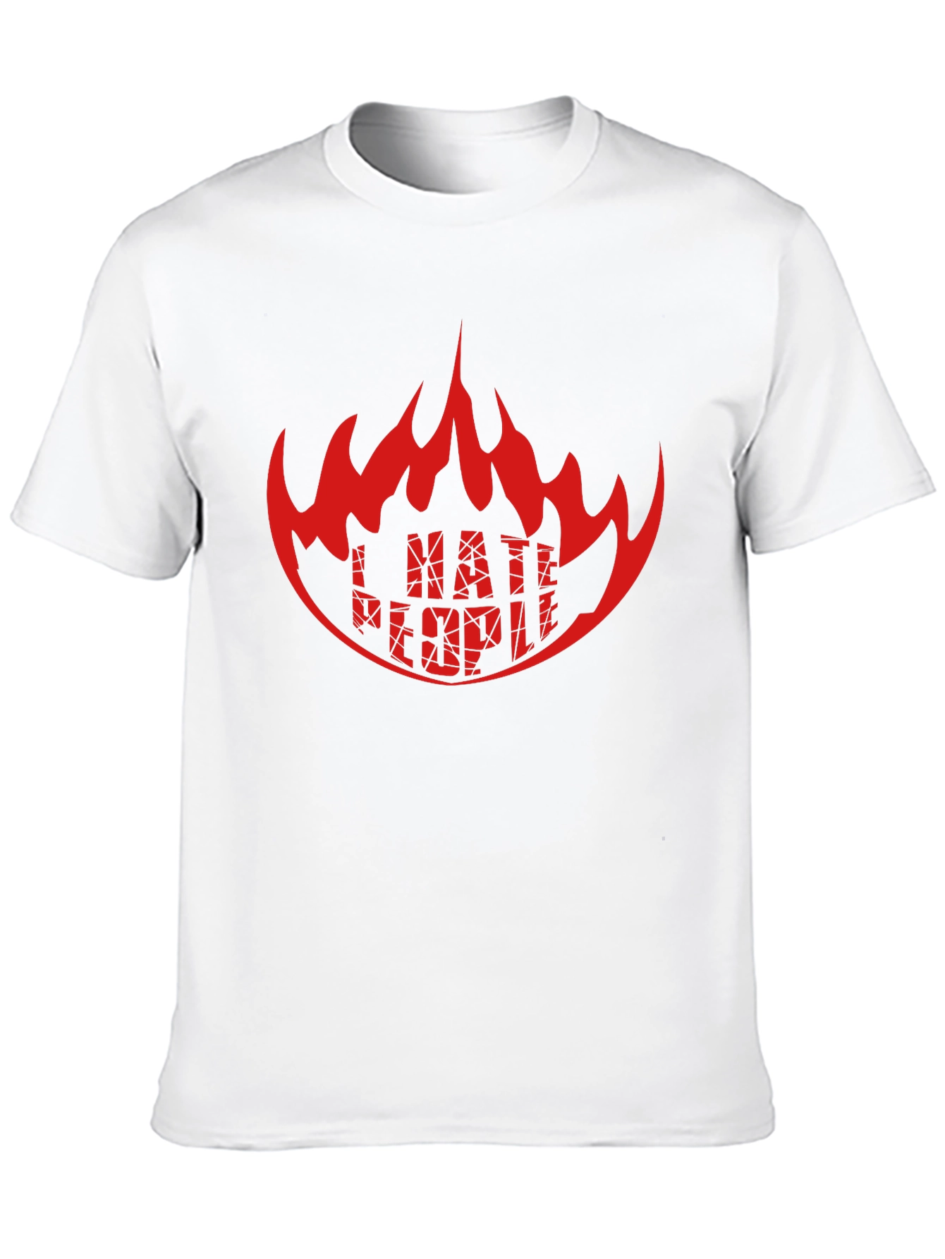 Black I HATE PEOPLE Graphic Tee - Black Crew Neck T-Shirt view 10