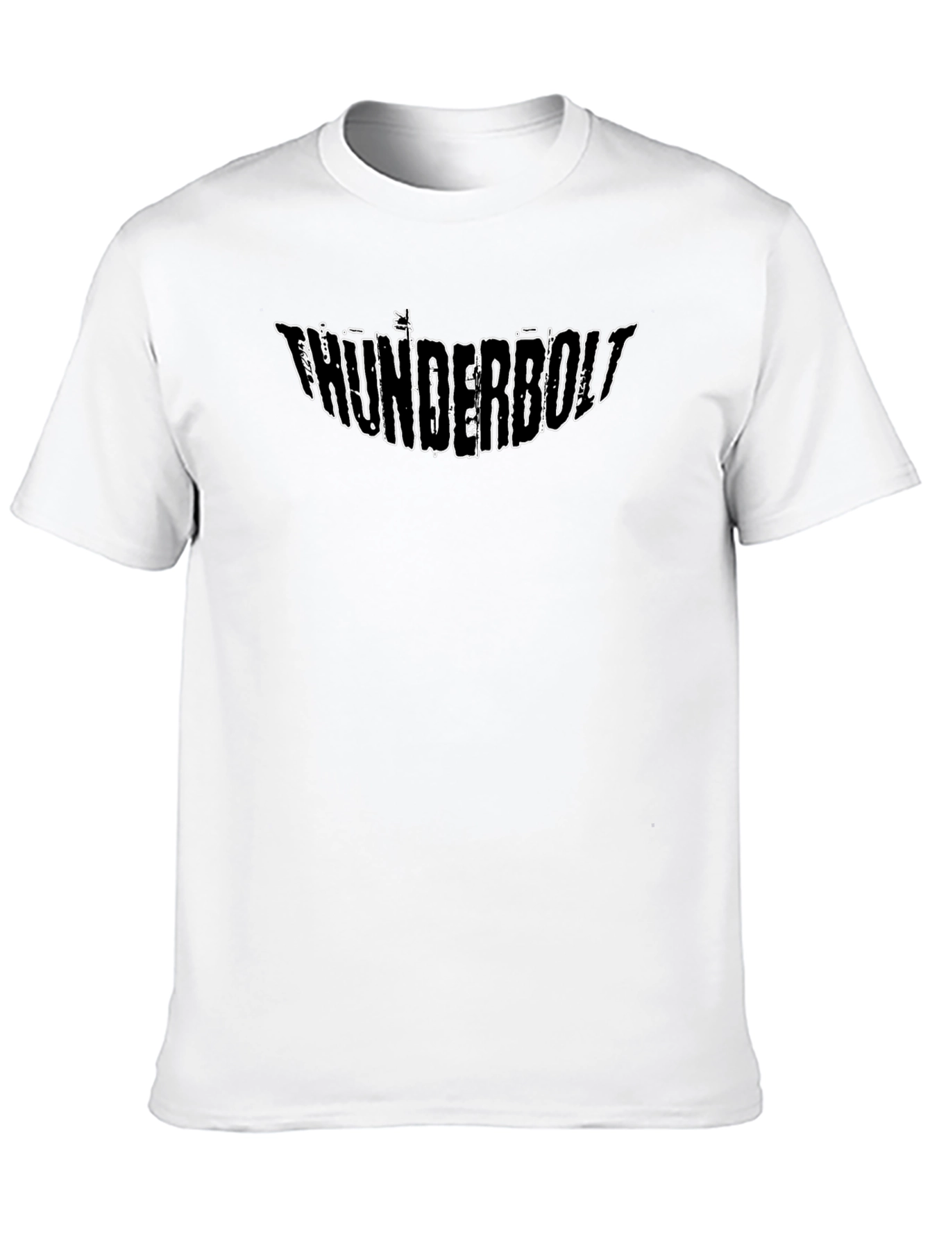 Black Thunderbolt Graphic Print Black T-Shirt view 10