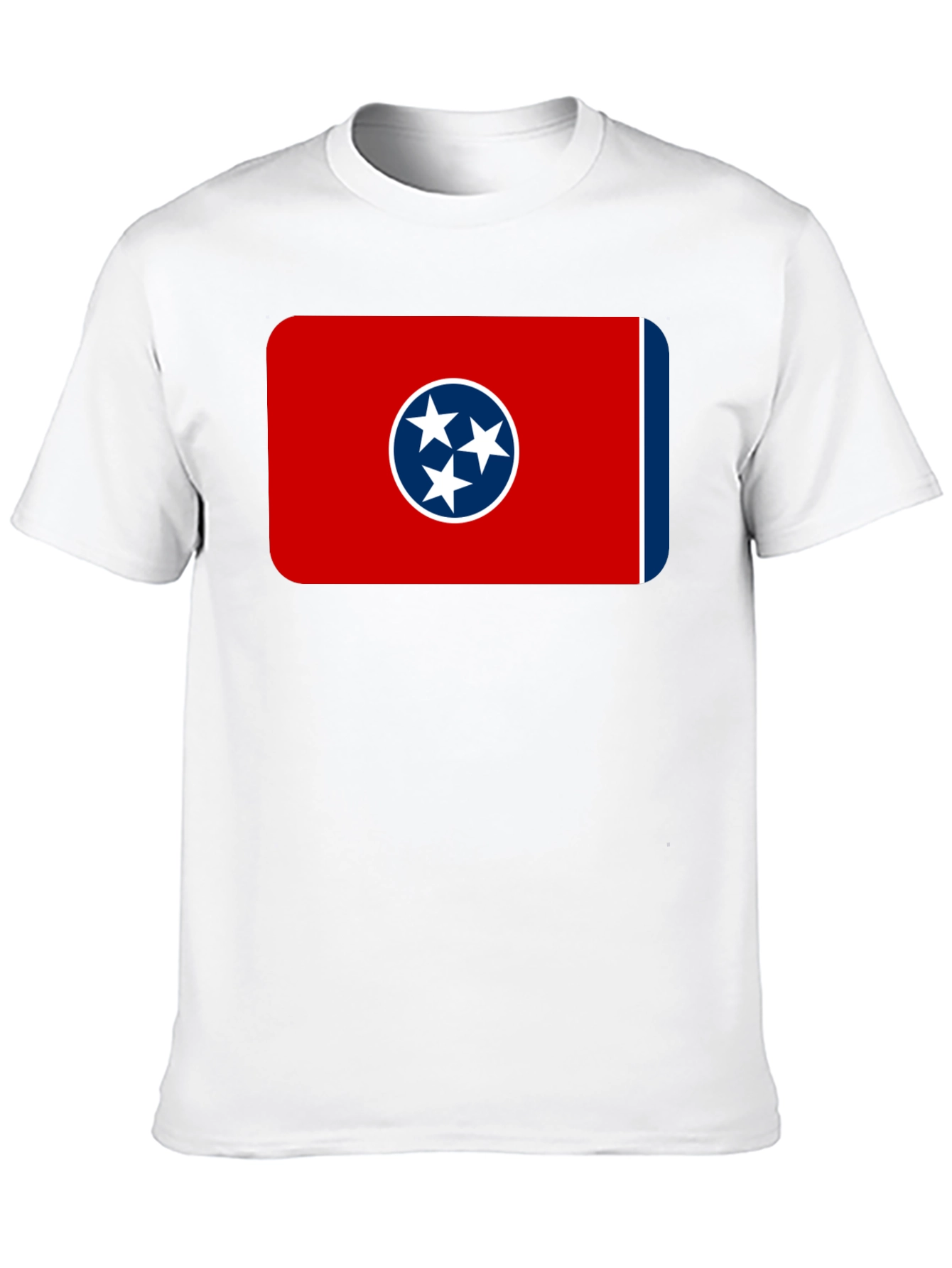 Black Tennessee Flag T-Shirt -  Black Crew Neck Tee view 10