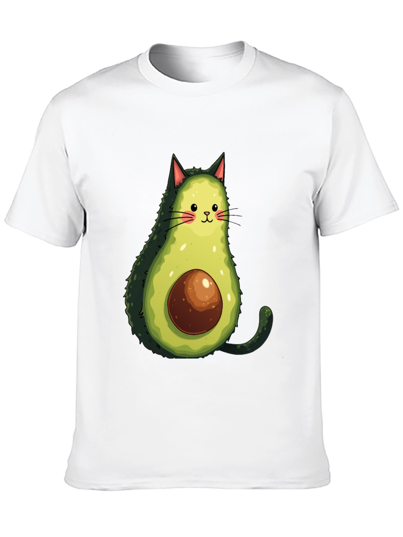 Black Avocado Cat Graphic Tee - Funny T-Shirt view 10