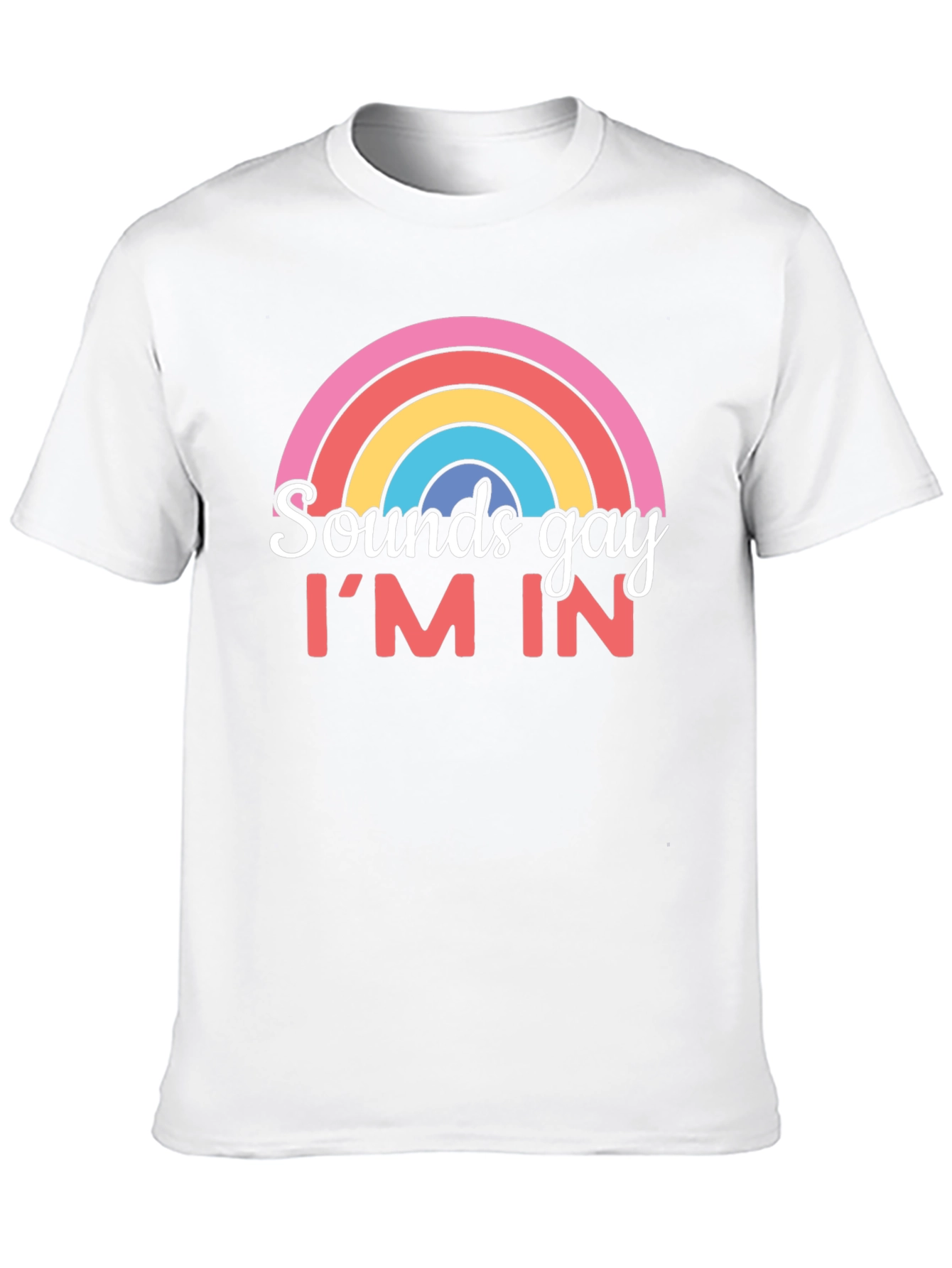Black Sounds Gay I'm In T-Shirt Rainbow Graphic Tee view 10