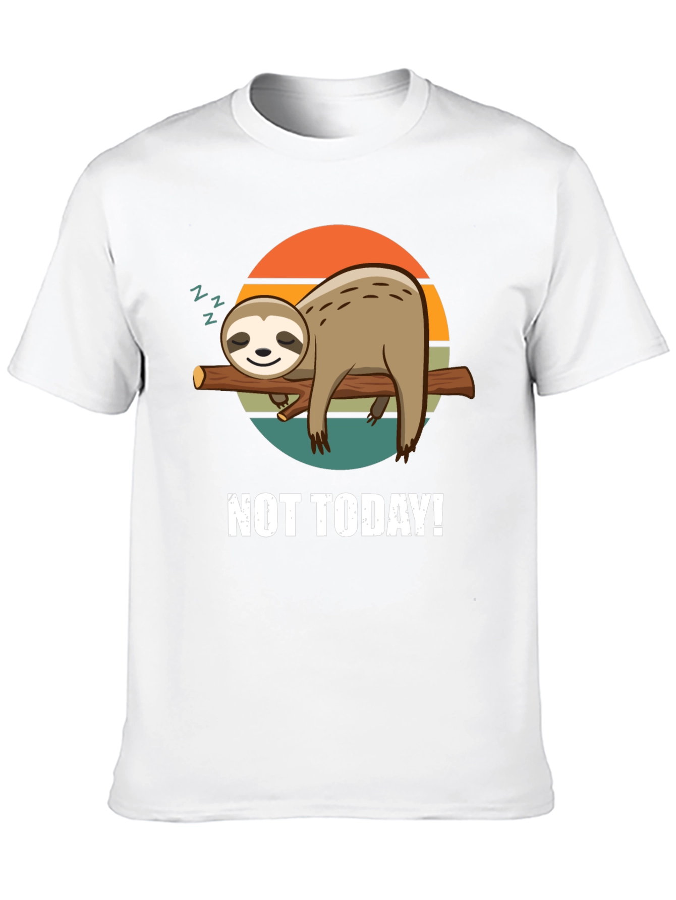 Black Not Today Sloth Graphic Tee - Relaxed Comfort view 10