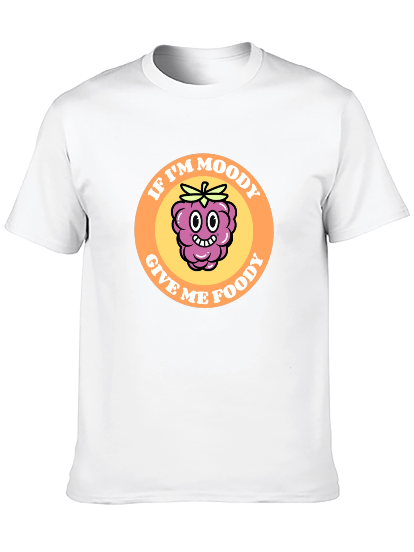 Black Moody Raspberry Graphic Tee - Black Cotton T-Shirt view 10