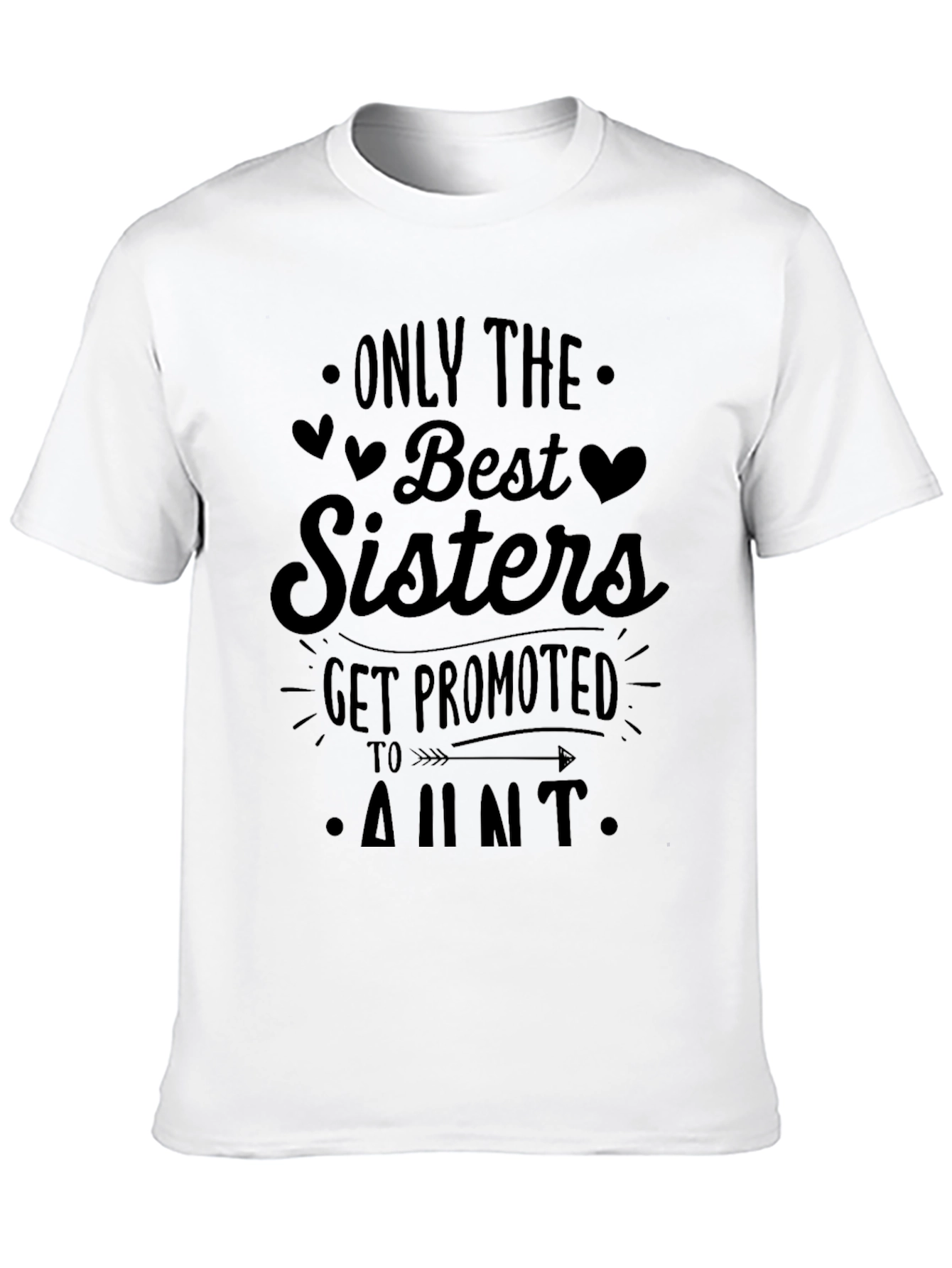 Black Best Sisters Get Promoted to Aunt T-Shirt view 10