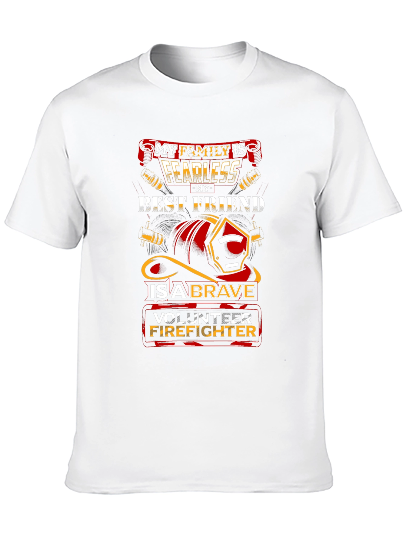 Black Volunteer Firefighter Graphic T-Shirt view 10